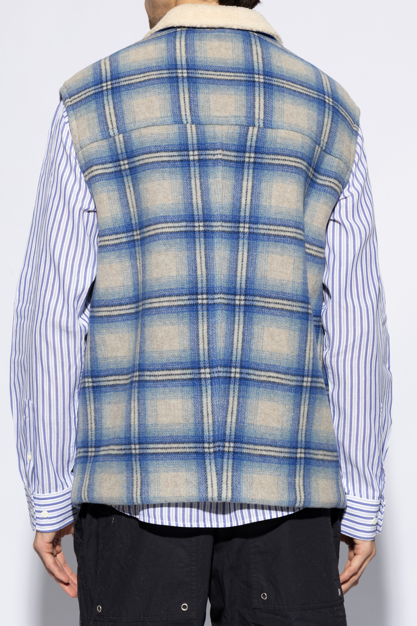 Isabel Marant Kiraneo Plaid-check Gilet In Gray