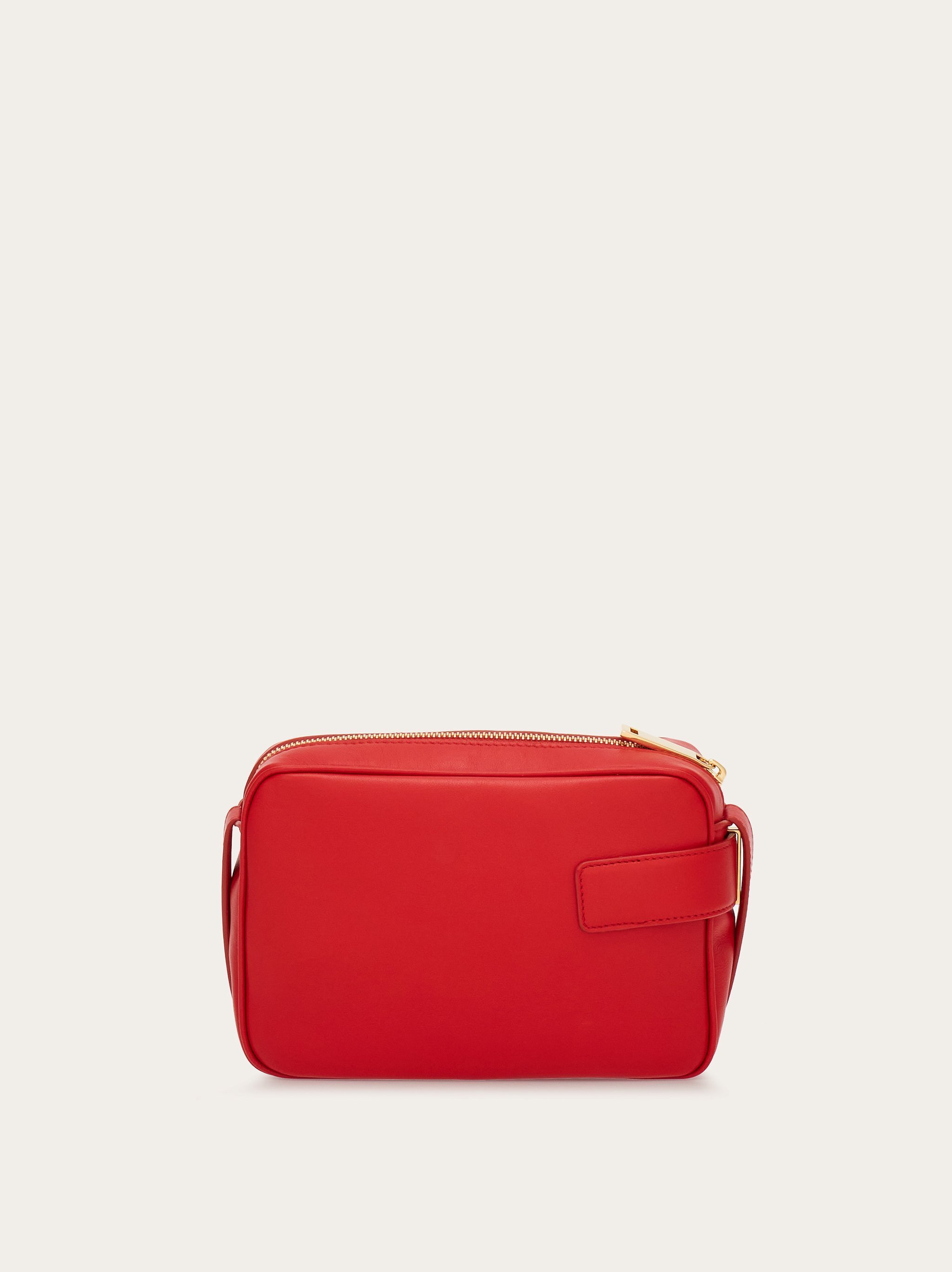 Ferragamo Small Camera Case Leather Crossbody Bag In Red