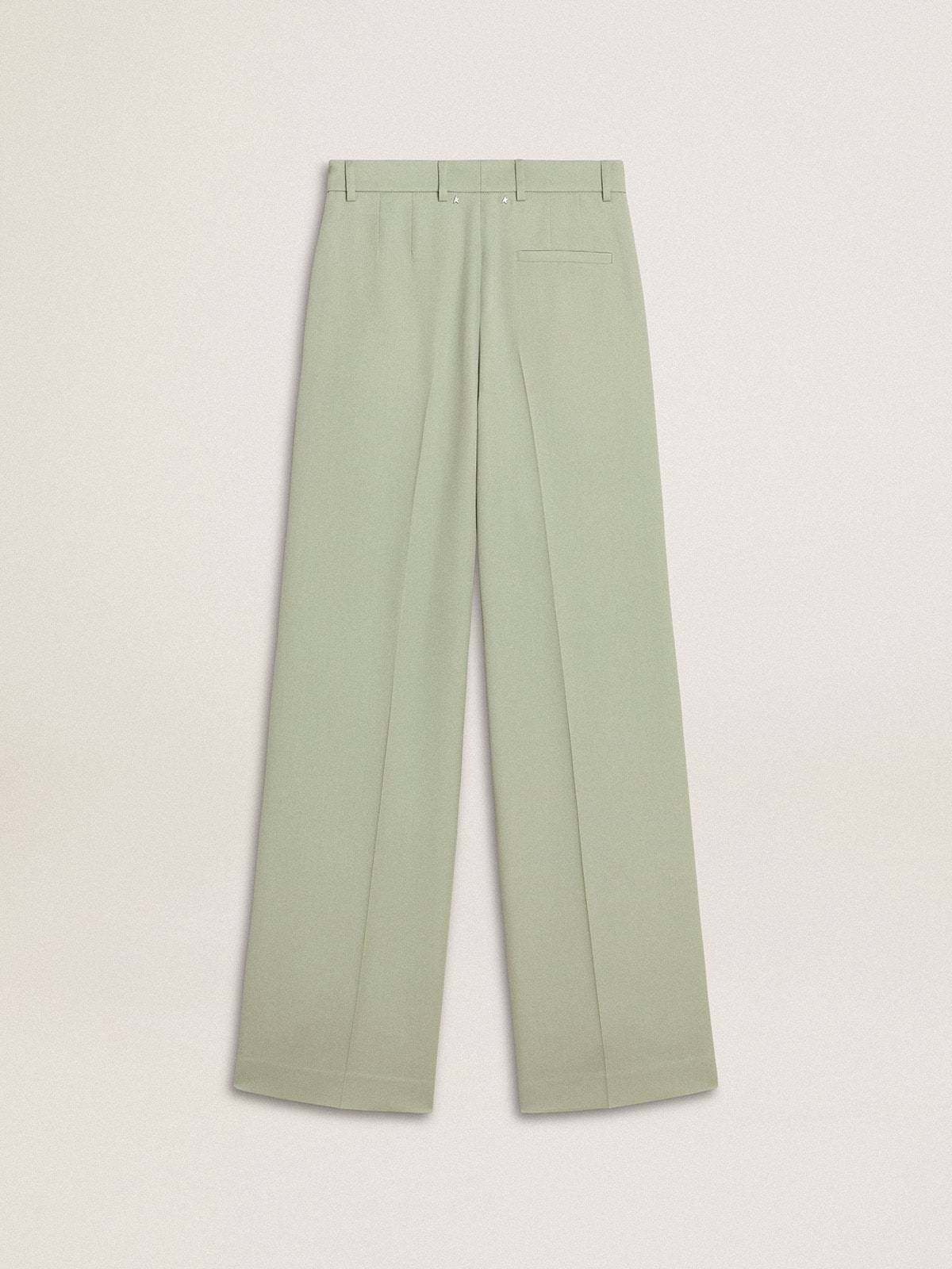 Golden Goose Sage Green Relaxed Fit Trousers With Functional Pockets In Green