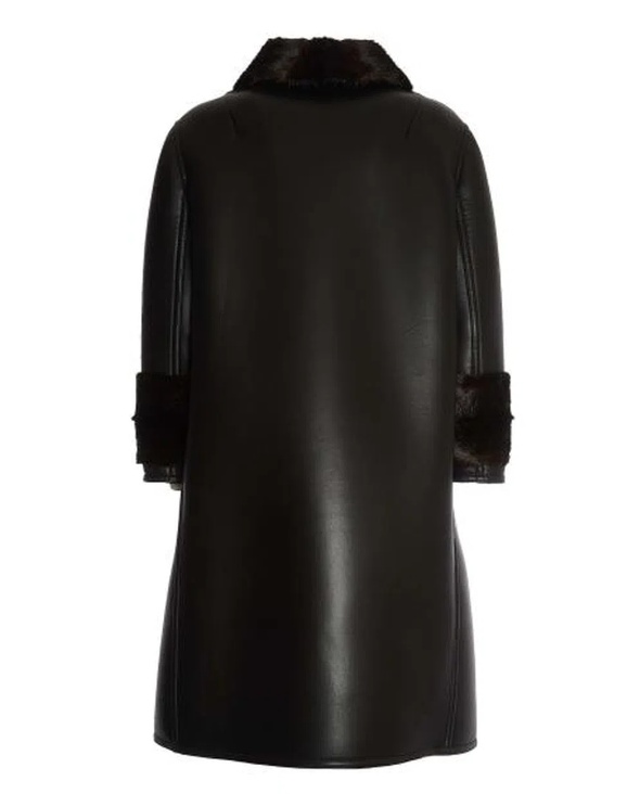 N°21 Faux-fur Collar Coat In Black