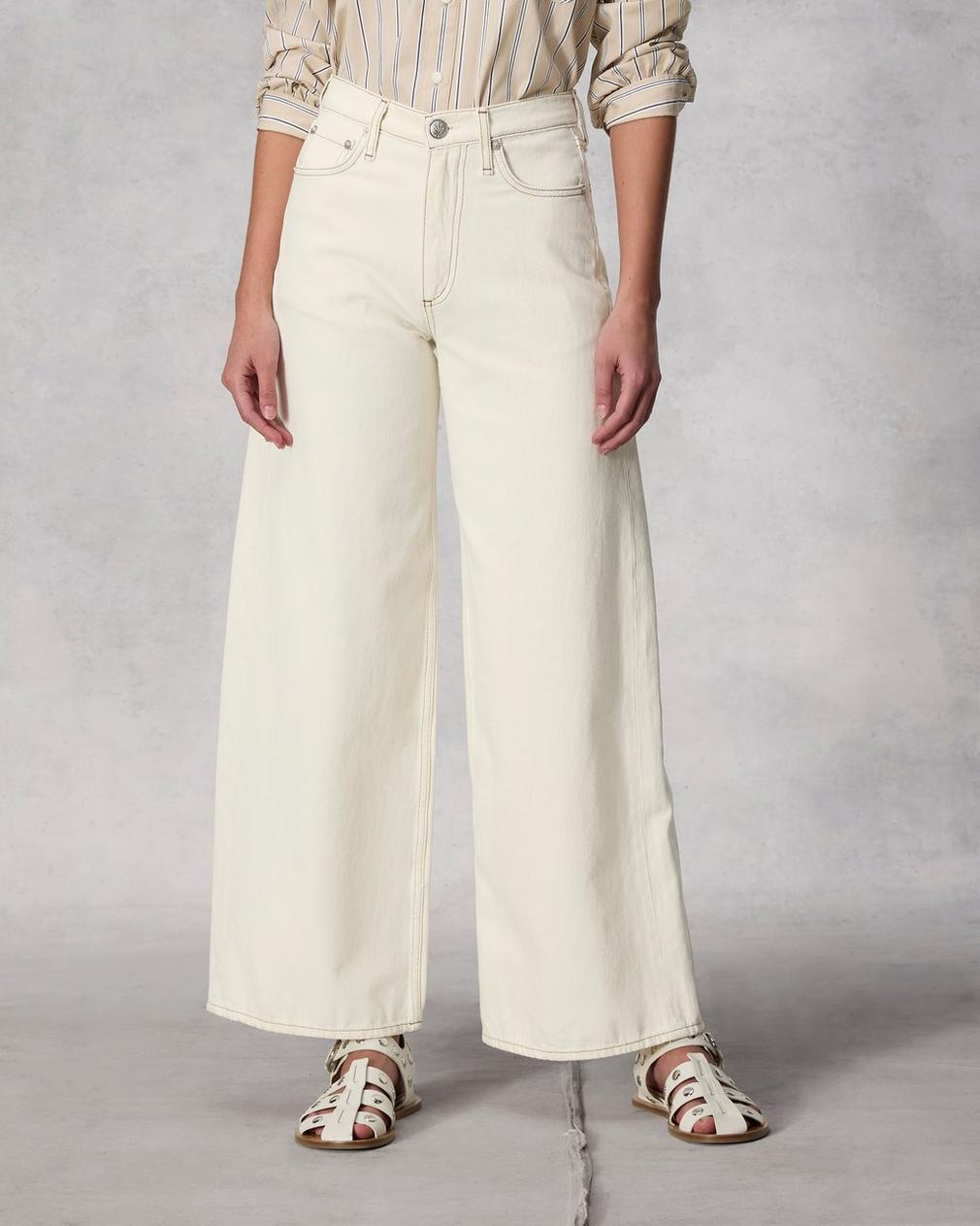 Rag & Bone Wide-leg Jeans In White