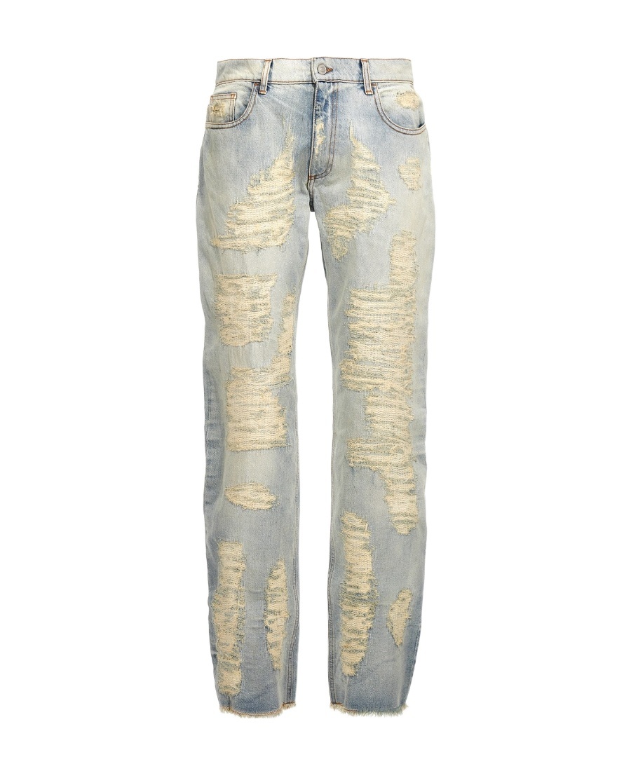 Alyx Ripped Mid-rise Straight-leg Jeans In Gray
