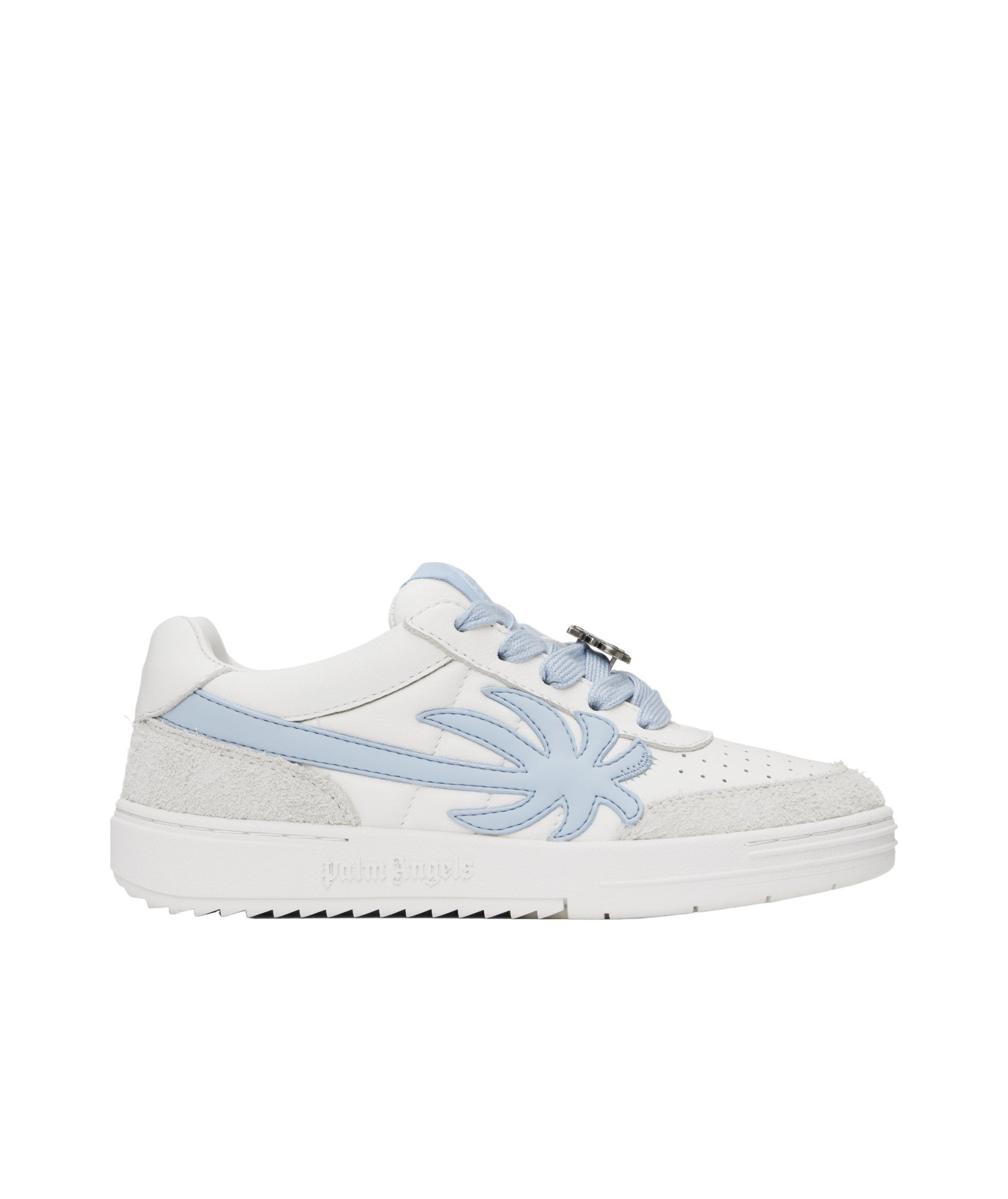 Palm Angels Palm Beach University Sneakers In White/light Blue
