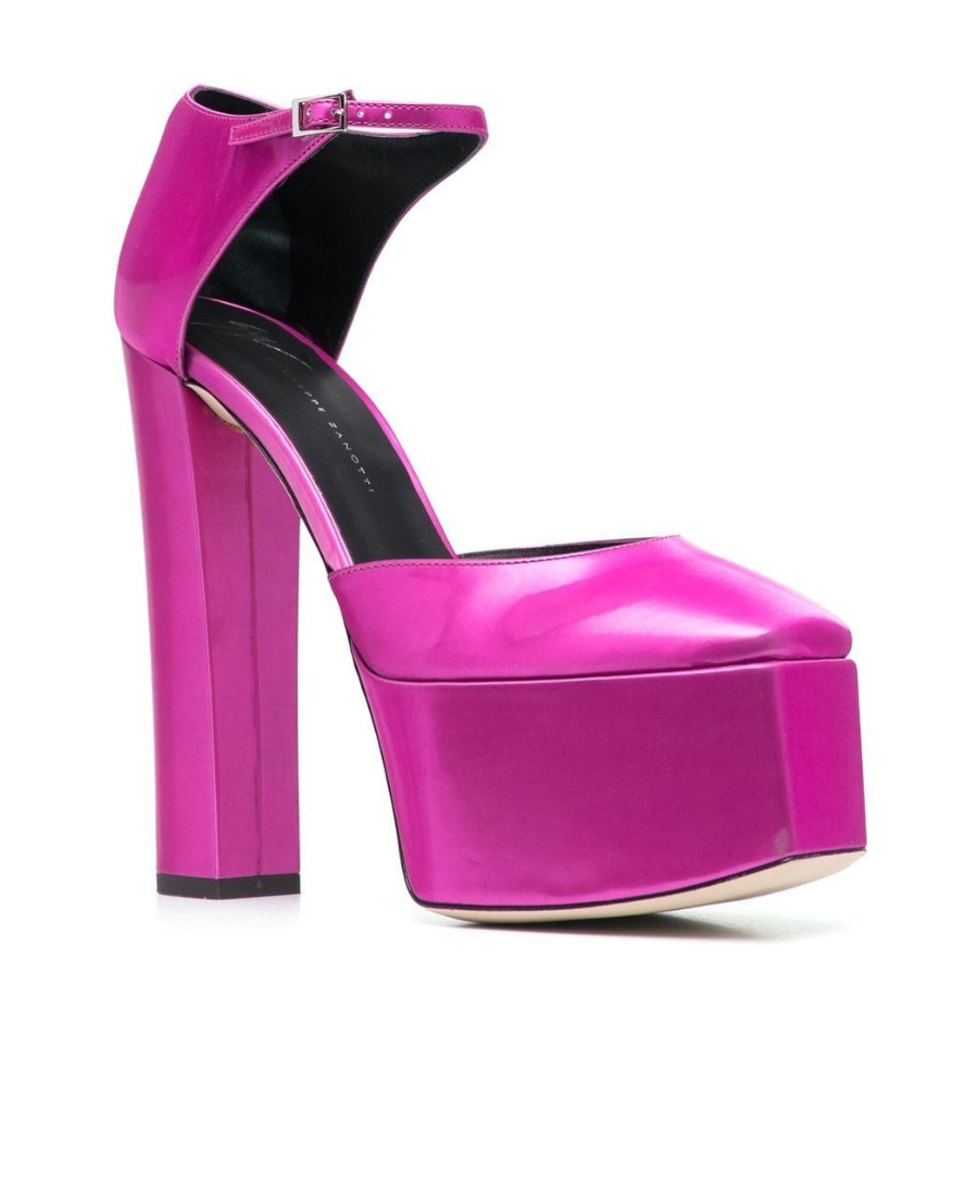 Giuseppe Zanotti High Heels With Square Head And Thick Soles In Pink