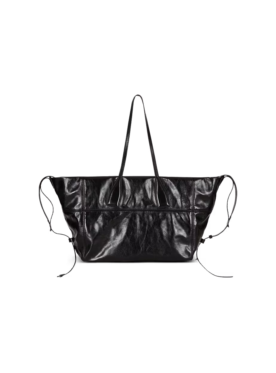 Balmain Rectangular Tote Bag Shoulder Strap In Black