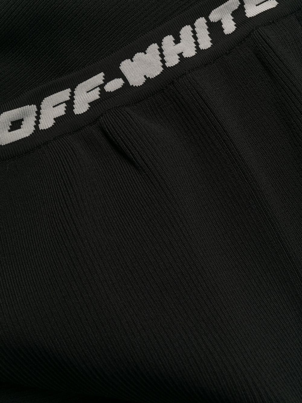 OFF-WHITE LOGO WAIST STRAIGHT PANTS 