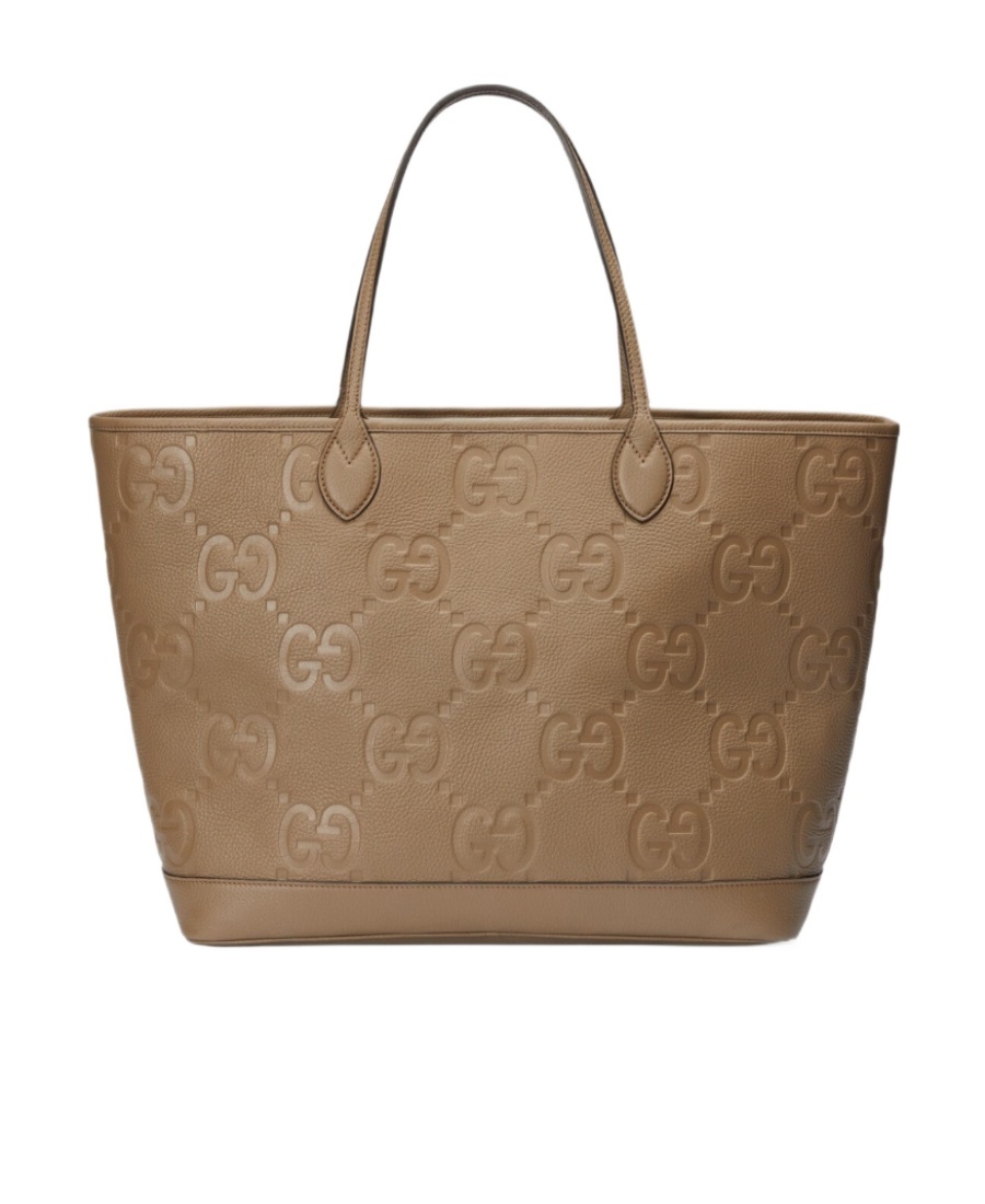 Gucci All-over Logo Tote Bag In Brown