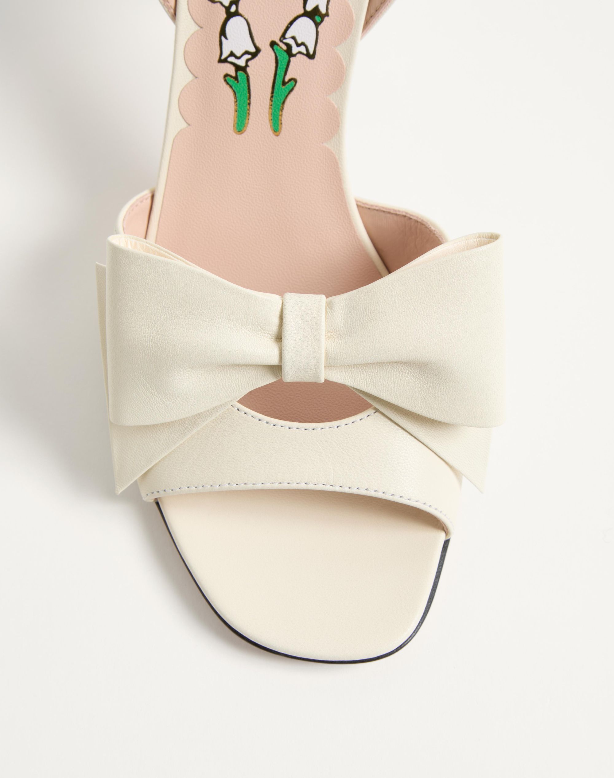 Valentino Bowow Leather Bow Ankle-strap Sandals In Multi