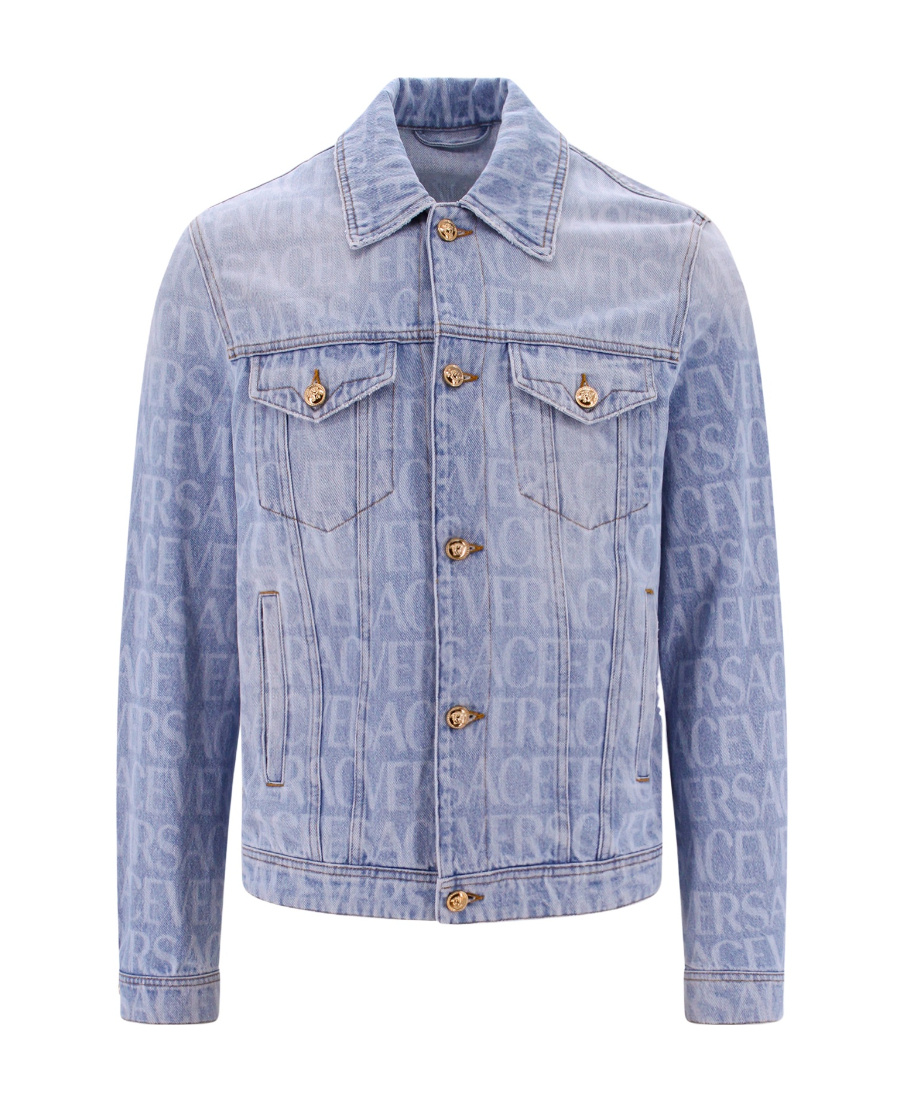 VERSACE VERSACE LONG-SLEEVED BUTTONED DENIM JACKET