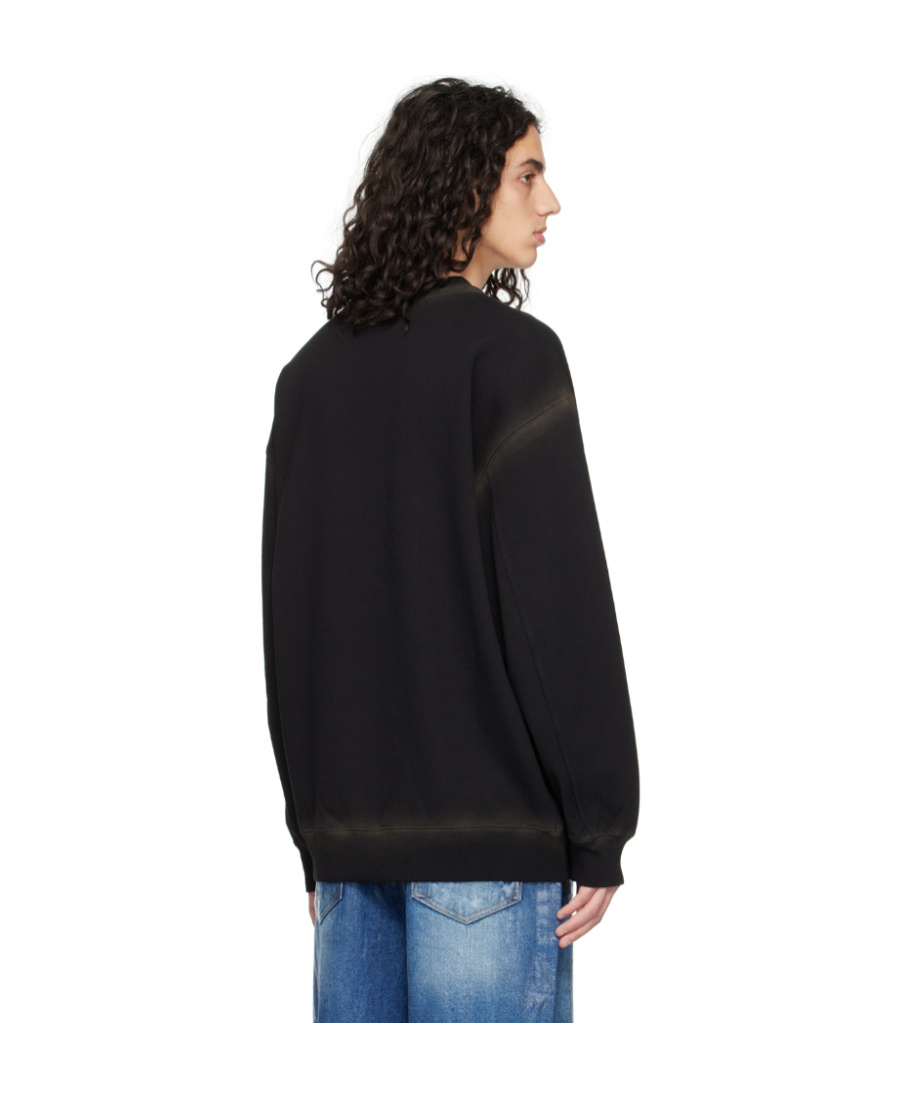 We11 Done Heart-print Cotton Sweatshirt In Black