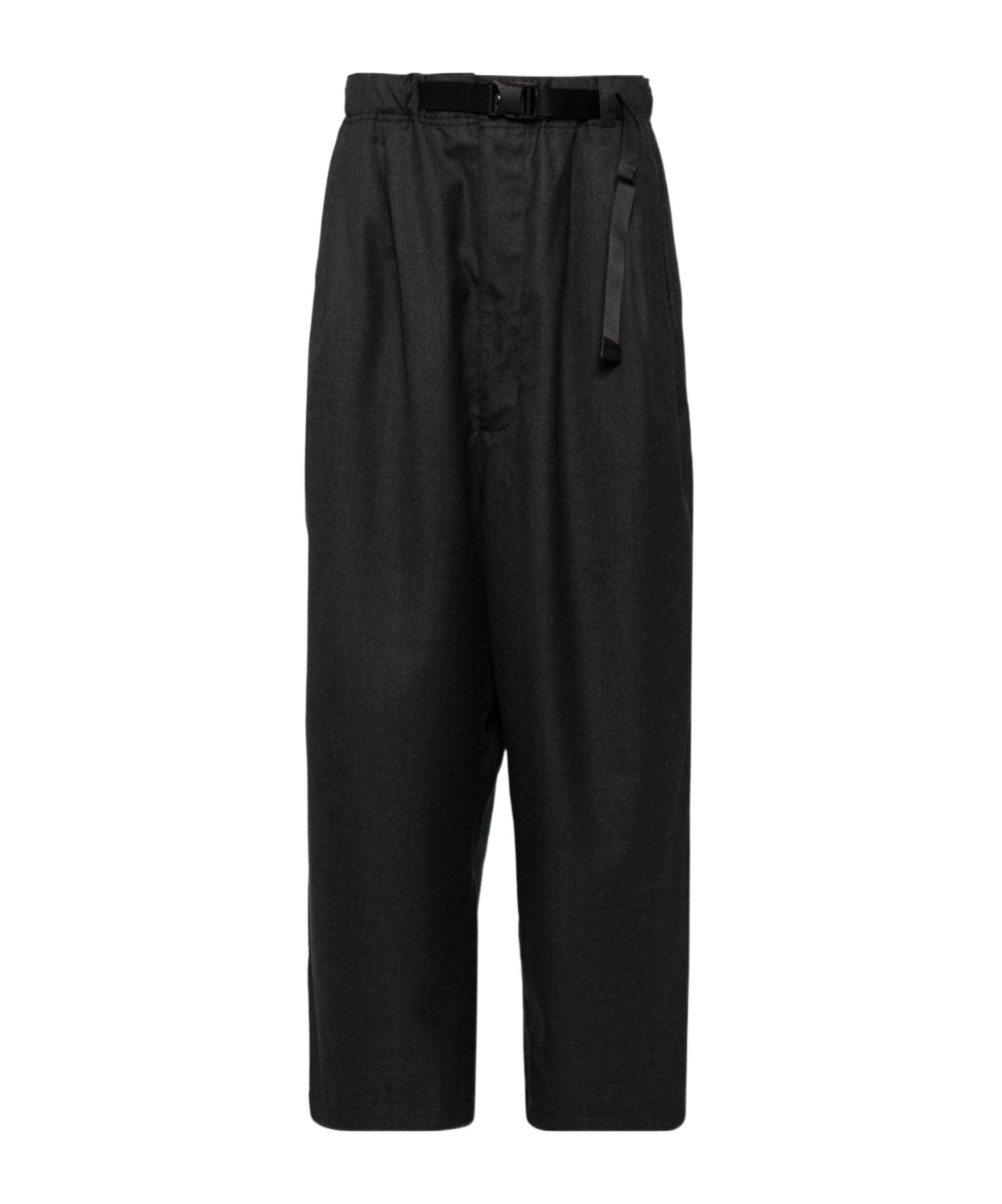 Comme Des Garçons Belted Casual Pants In Black
