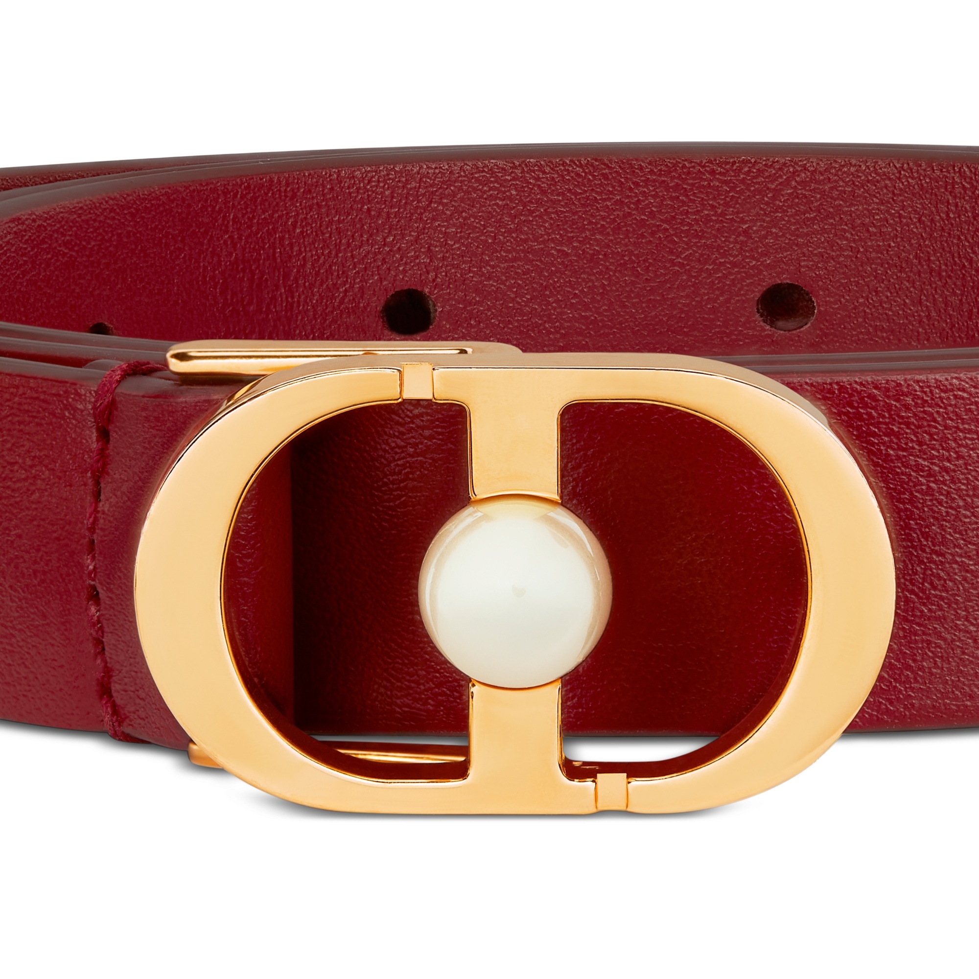 Dior 30 Montaigne Jolie Belt In Cherry Red