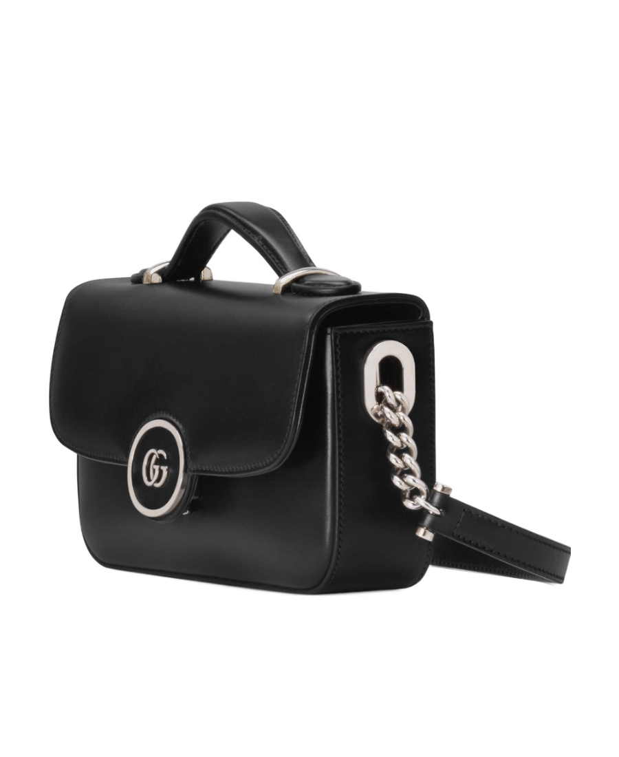 Gucci Double G Logo Mini Shoulder Bag In Black