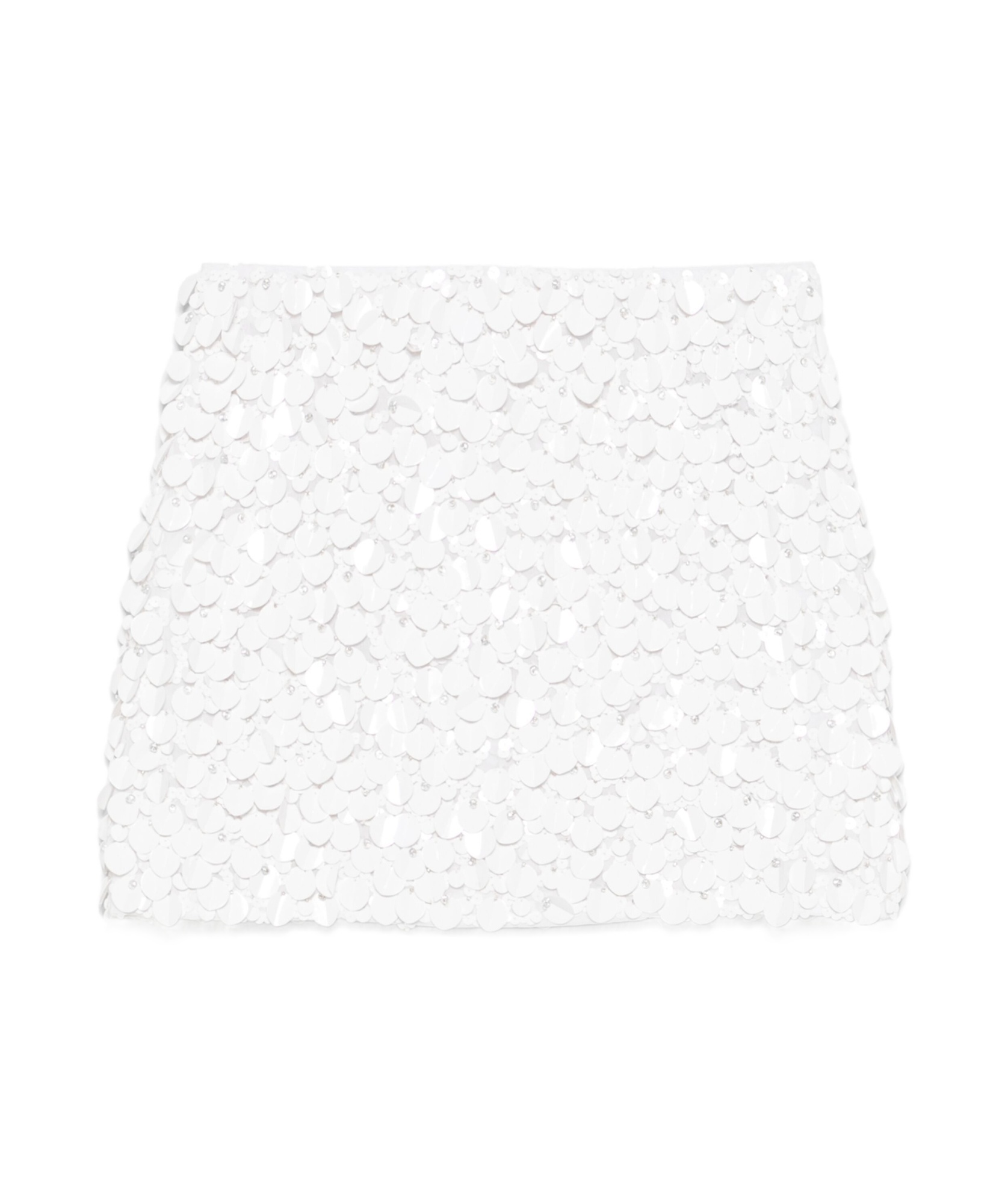 P.a.r.o.s.h Sequinned Mini Skirt In White