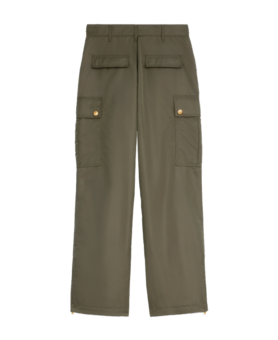 Celine Low-waisted Overalls And Casual Pants In Khaki