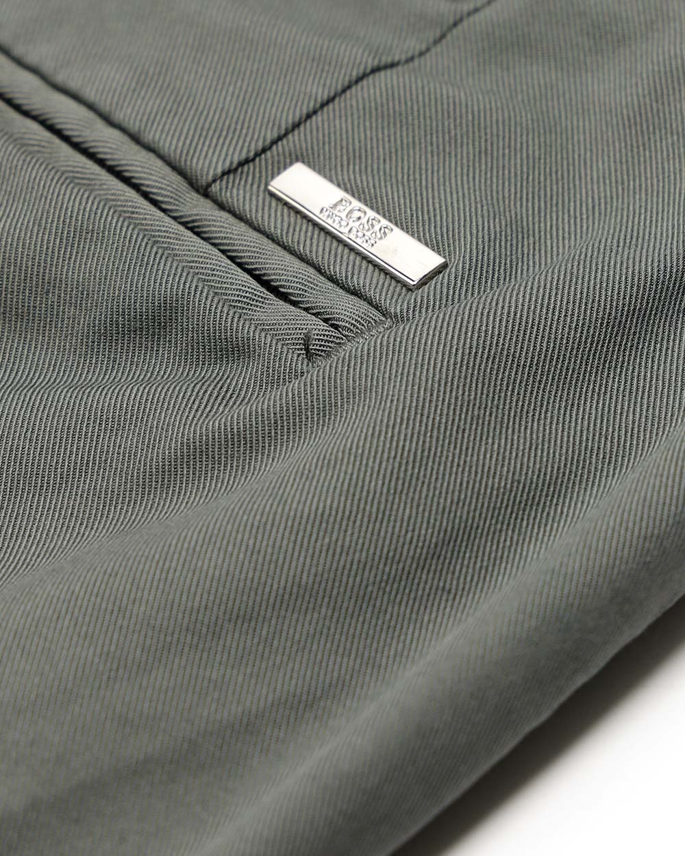 Hugo Boss Logo Casual Pants In Gray