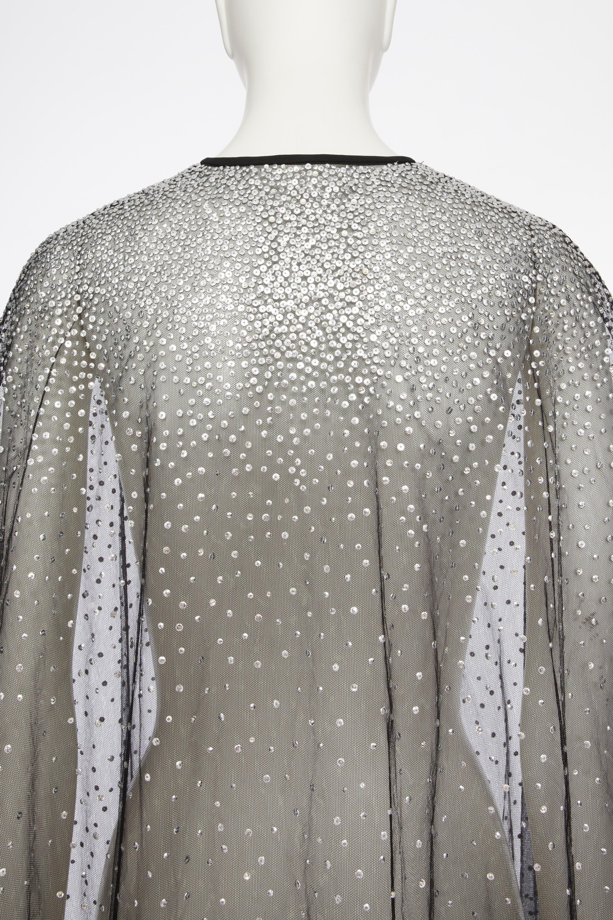 Valentino Laced Cloak In Gray
