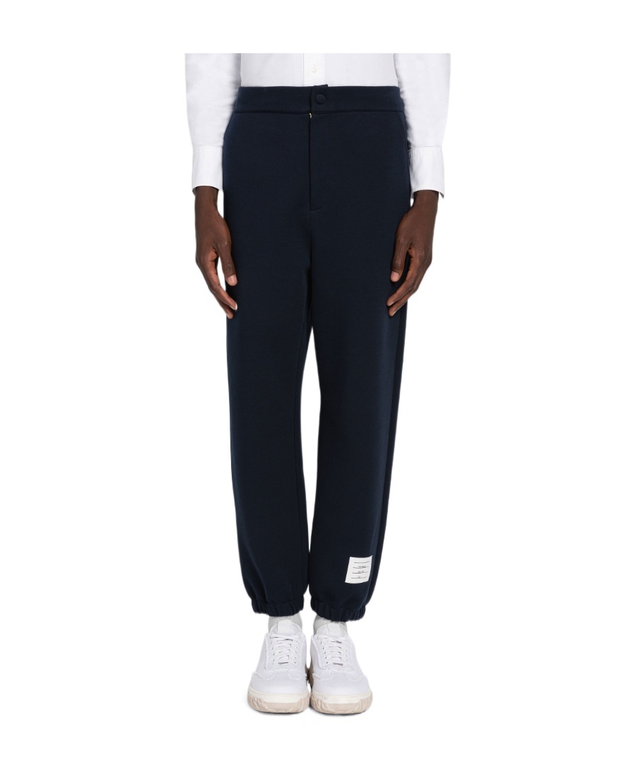 Thom Browne Straight-leg Technical-cotton Track Pants In Black