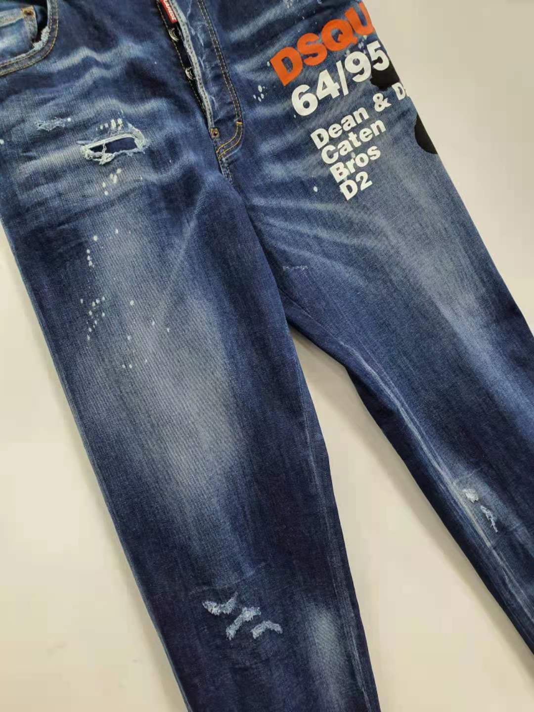 Dsquared2 Logo Details Jeans In Blue