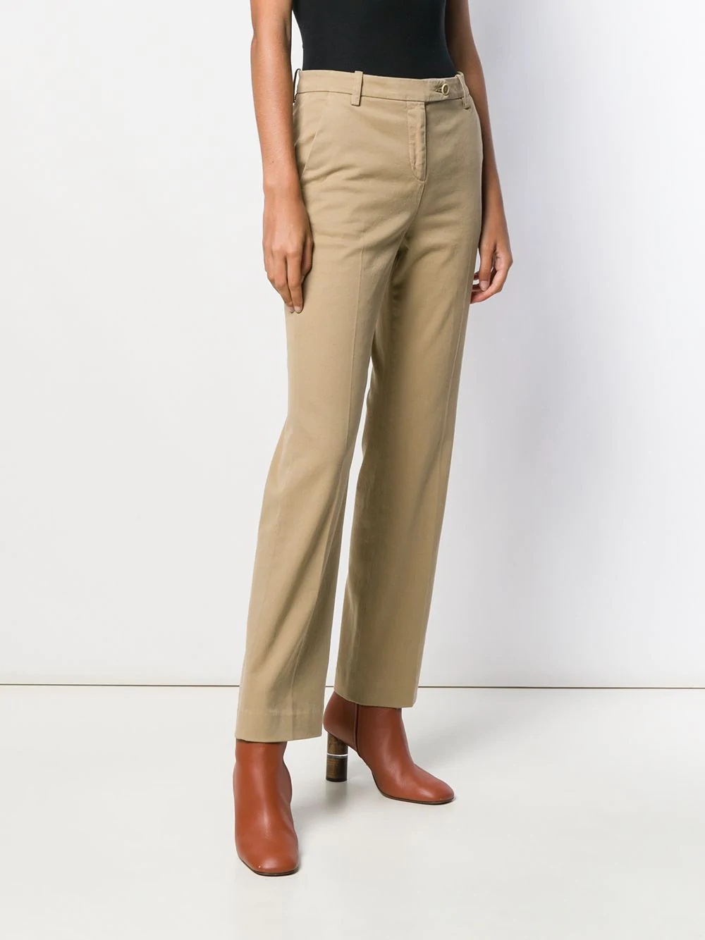 Aspesi Low-rise Flared Casual Pants In Green