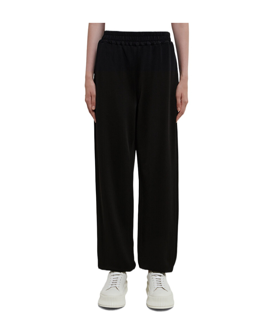 Jil Sander Relaxed Fit Black Activewear Pants In Black