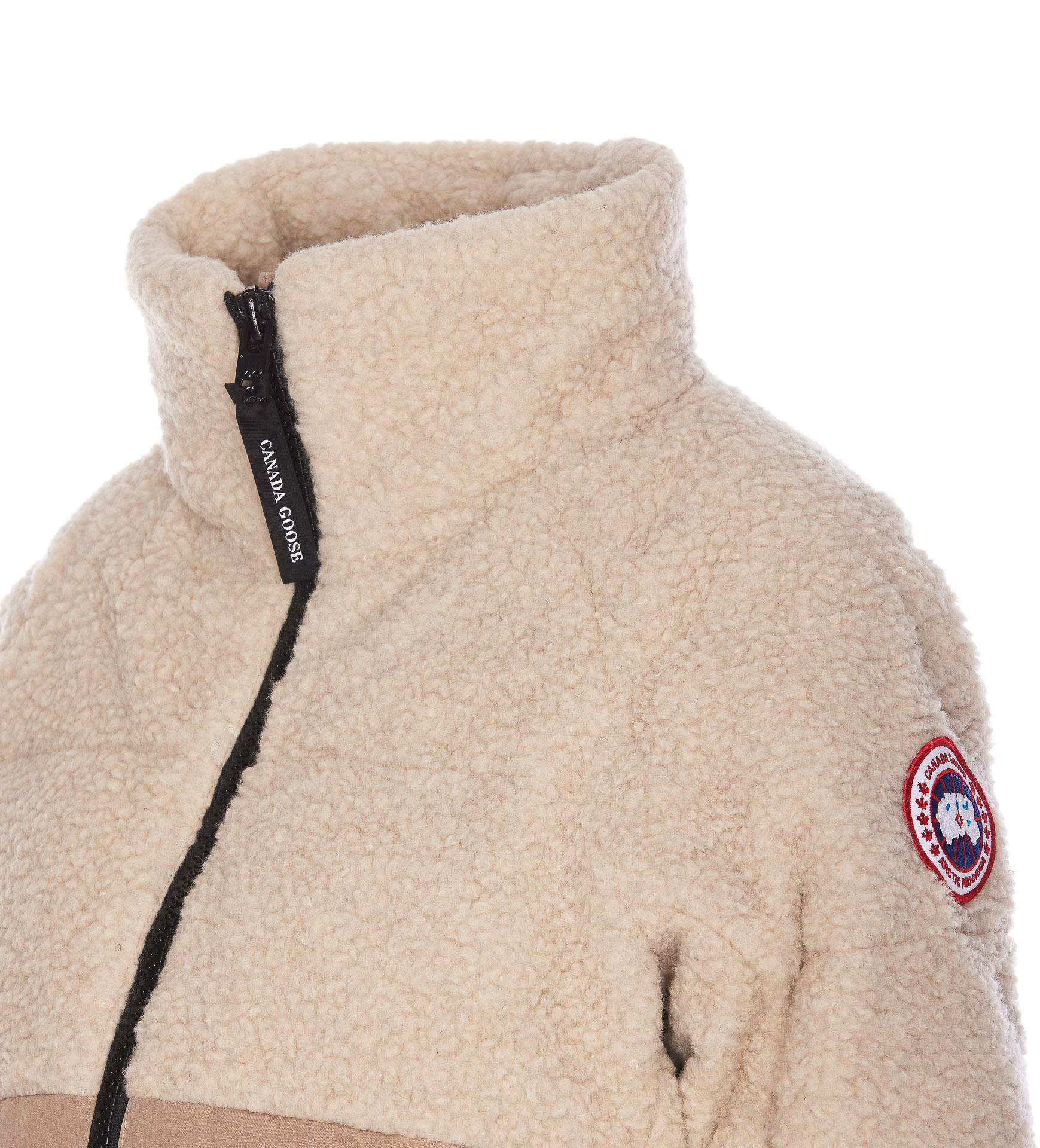 Shop Canada Goose Long-sleeved Down Jacket In Nude