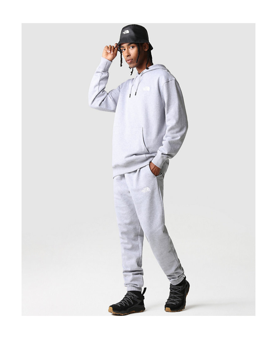 The North Face Logo Hooded Sweater In Gray