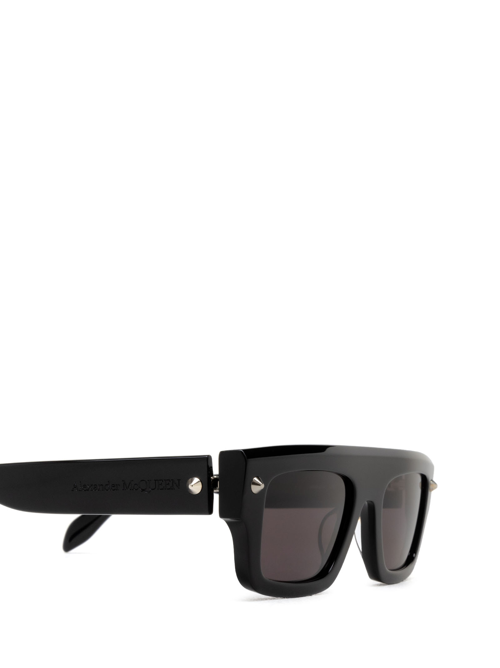 Alexander Mcqueen Rectangle-frame Sunglasses In Black