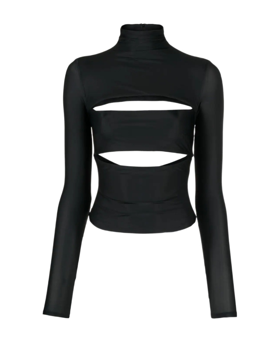 Misbhv Elena Turtleneck Long-sleeve Top In Black