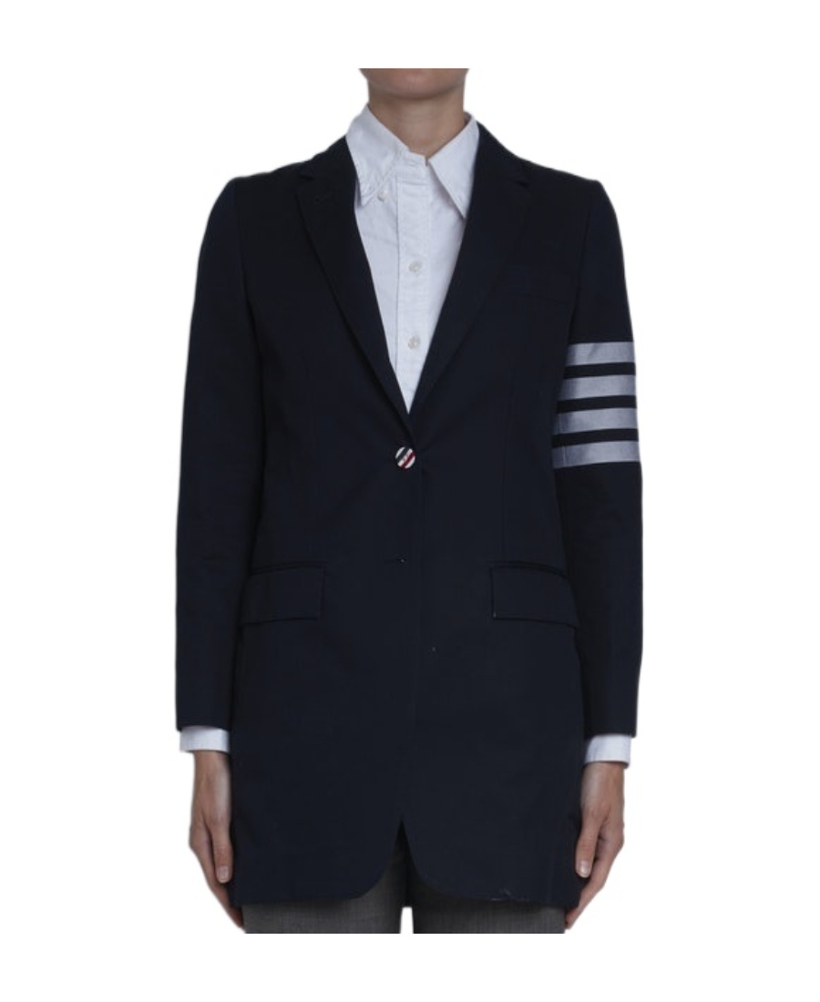 Thom Browne 4-bar Stripe Single-breasted Blazer In Black