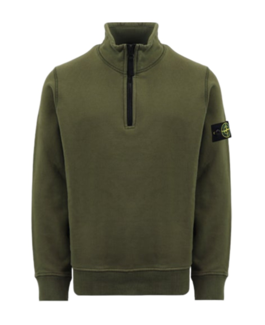 Stone Island High Collar And Long Sleeves Sweater In Green