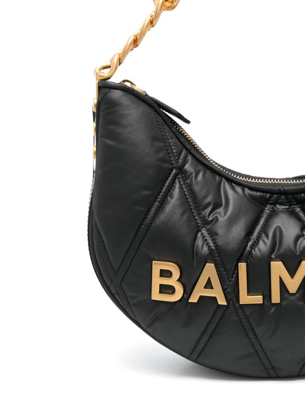 Balmain Medium Moon Shoulder Bag In Black
