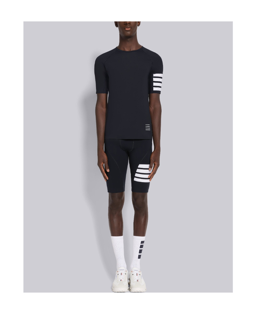 Thom Browne 4-bar Stripe Cycling Shorts In Black