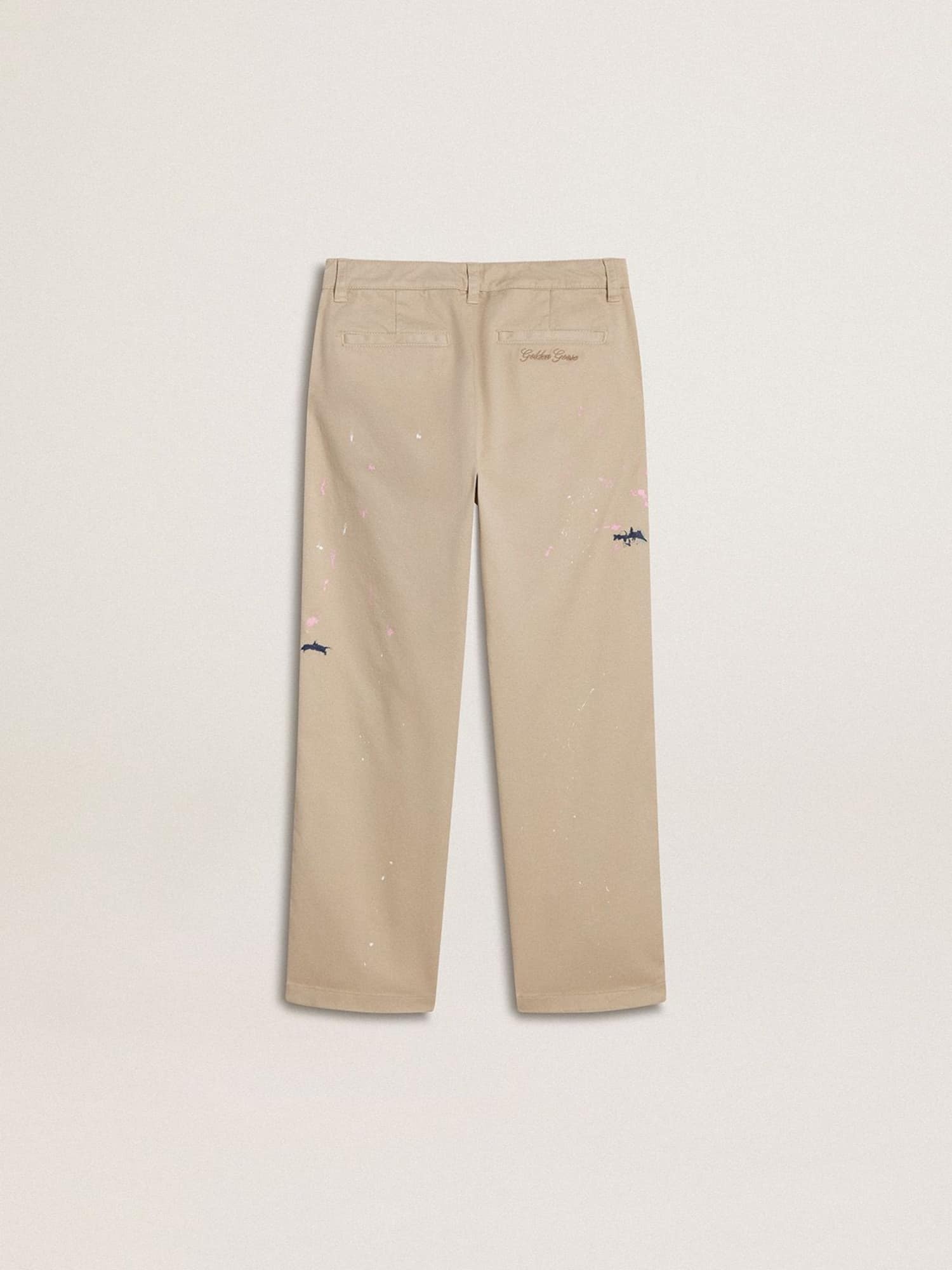Golden Goose Belt Loop Trousers In Neutral