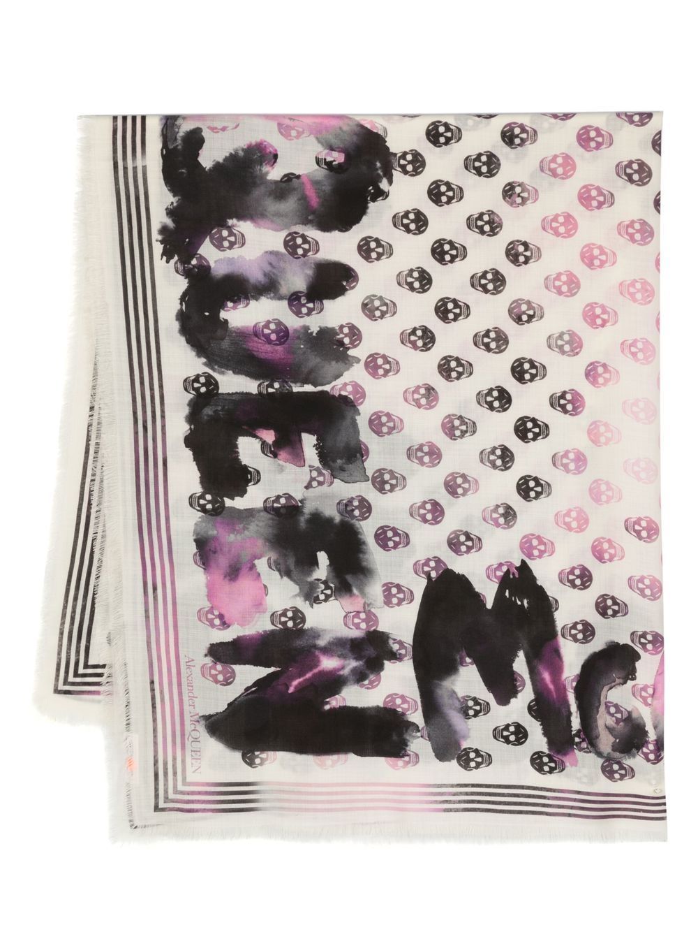 Alexander Mcqueen Skull-print Wool Scarf