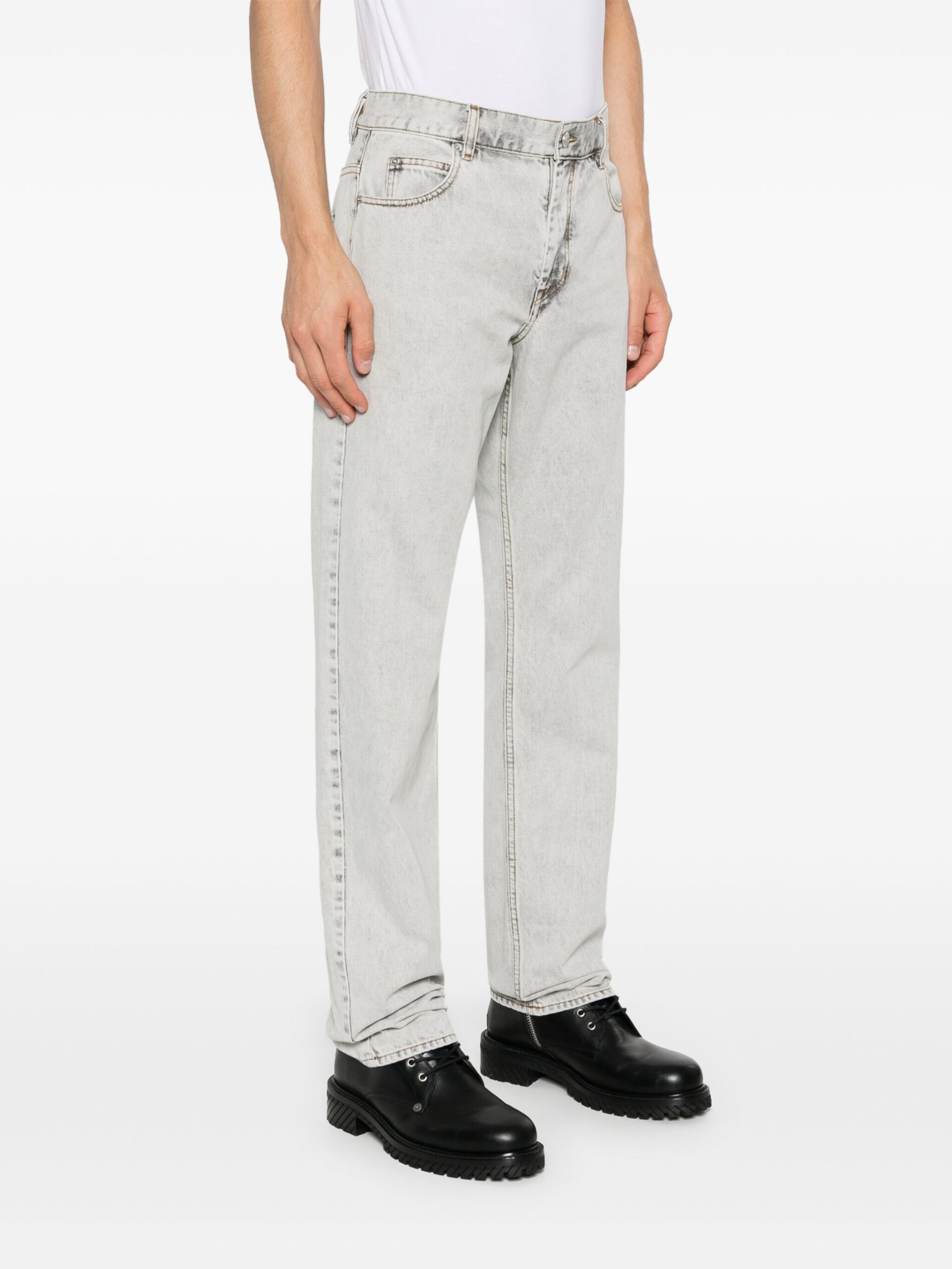 Isabel Marant Belt-loop Jeans In Gray