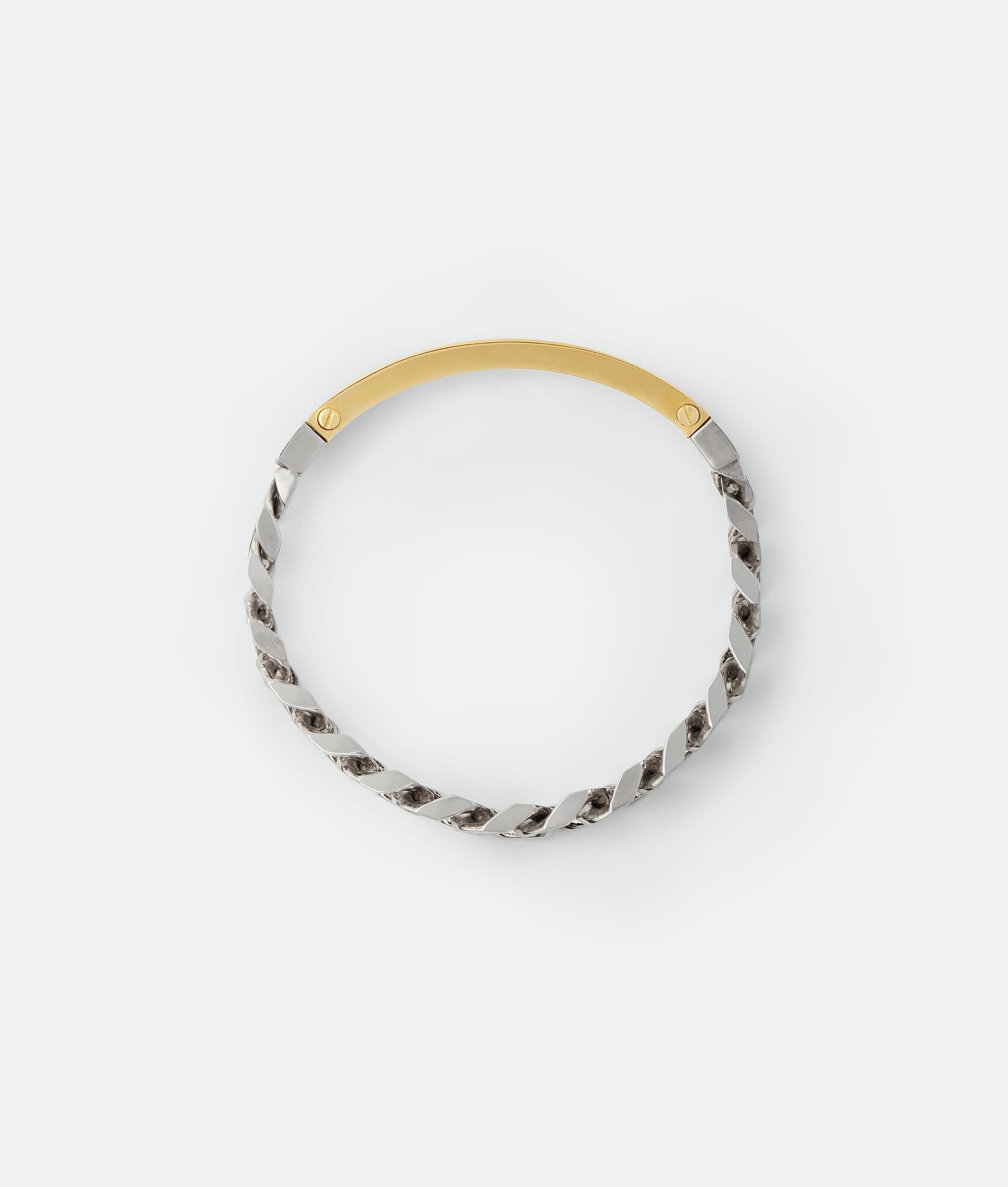 Bottega Veneta Interlocking Chain Bracelet In Silver/gold