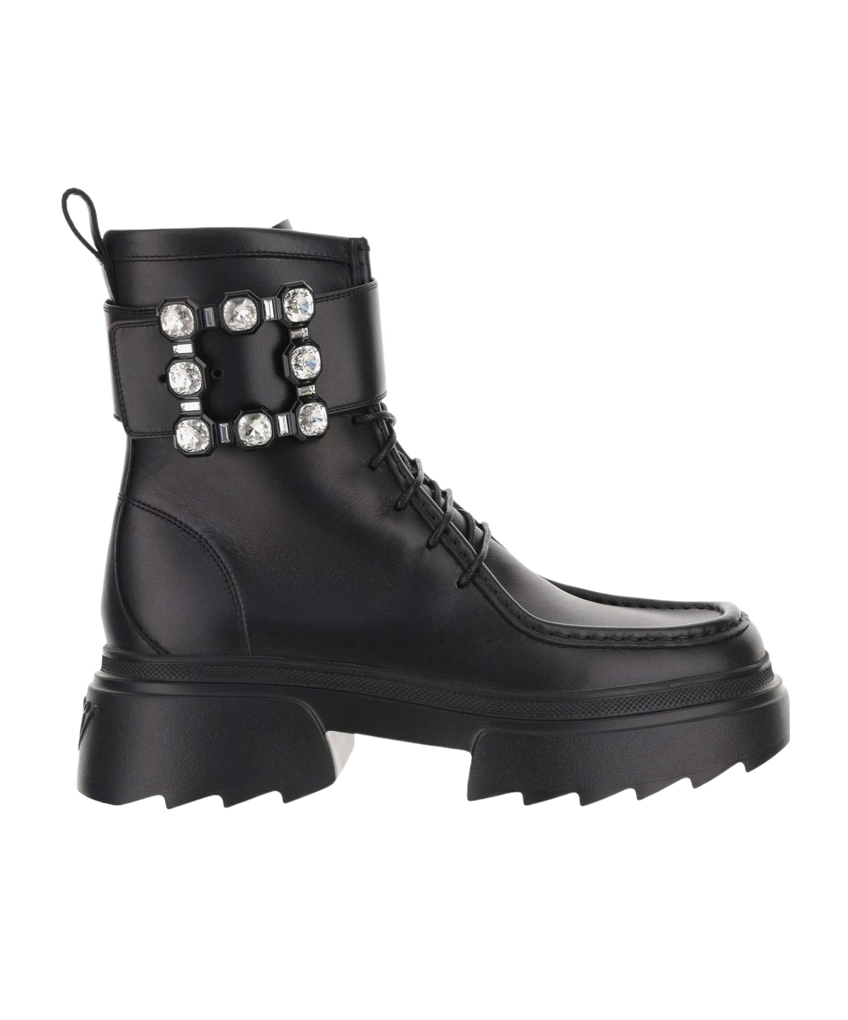 Roger Vivier Wallaviv Leather Ankle Boots In Black
