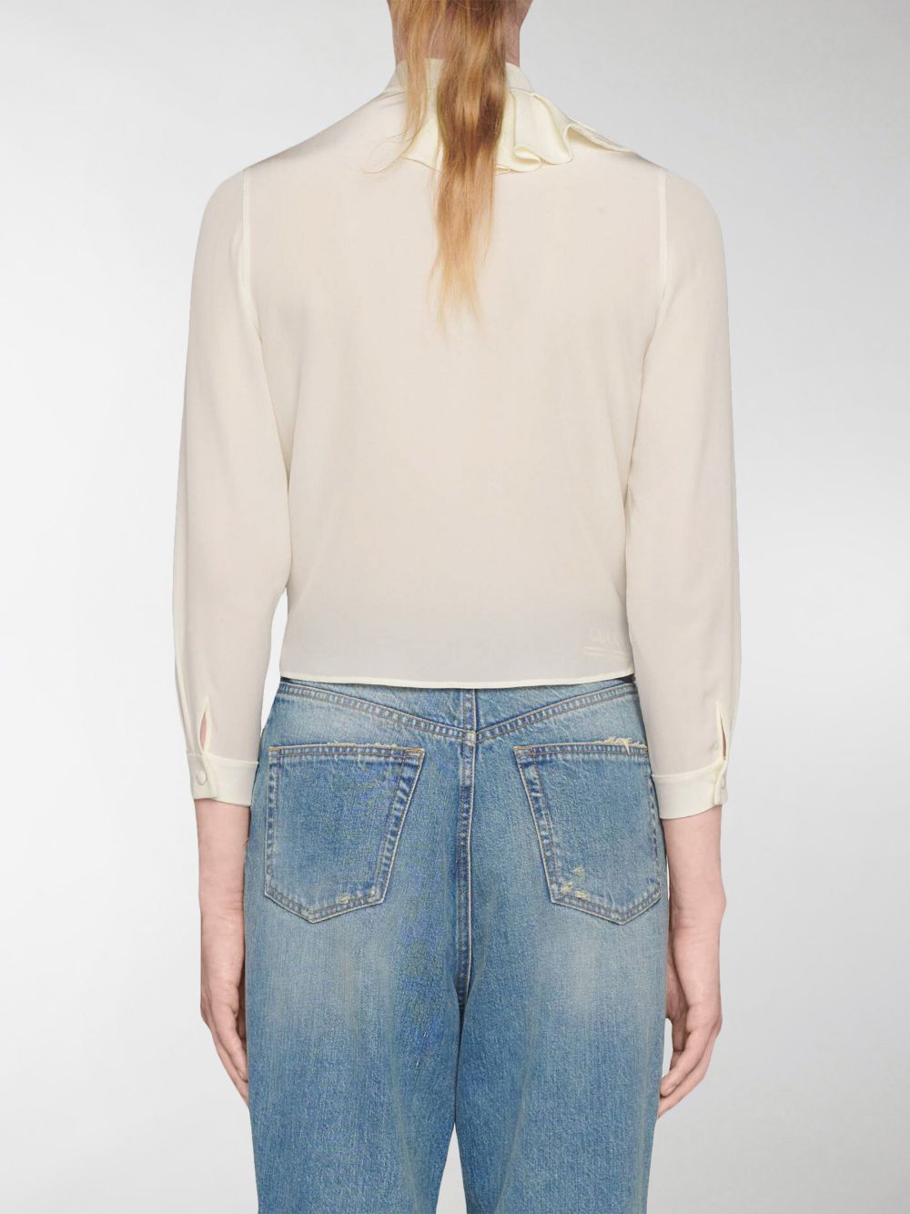 Gucci Crêpe De Chine Ruffle Blouse