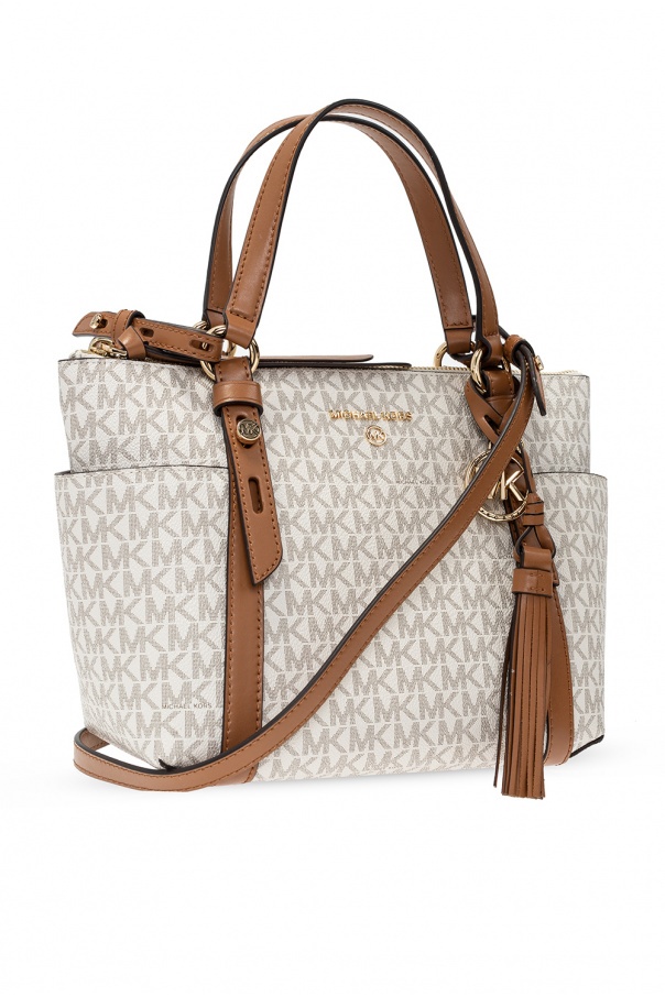 Michael Michael Kors Nomad Small Logo Tote Bag In White