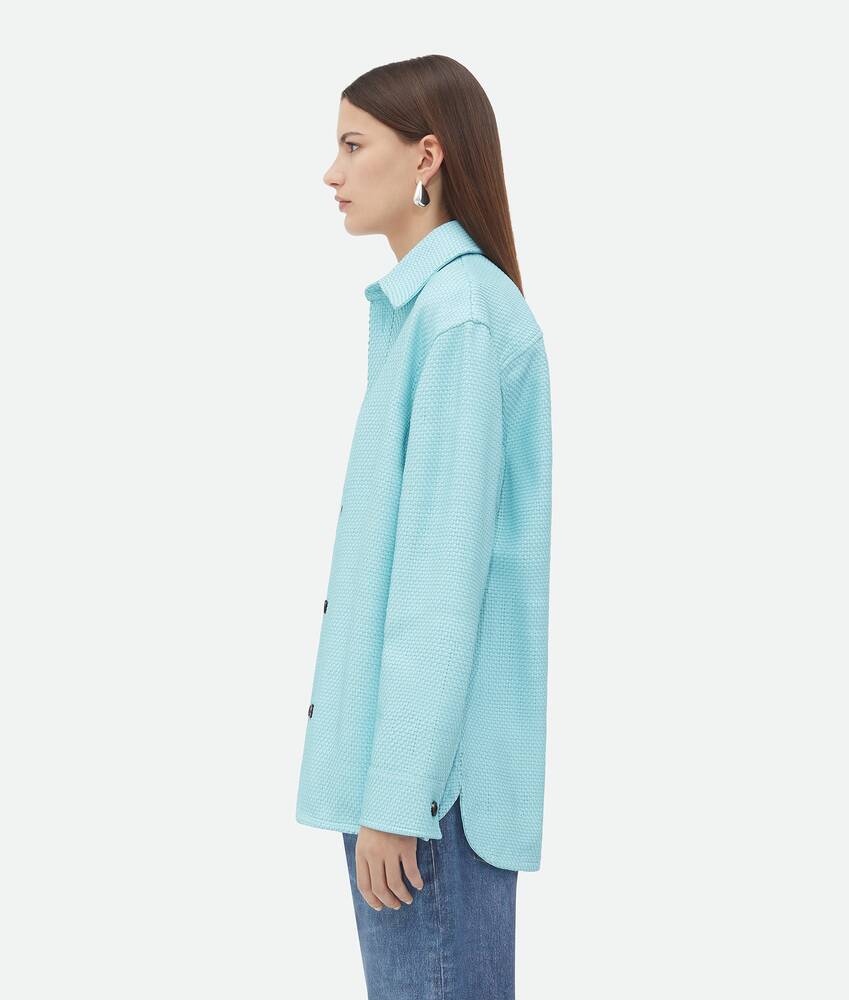 BOTTEGA VENETA MINI INTRECCIATO LEATHER SHIRT