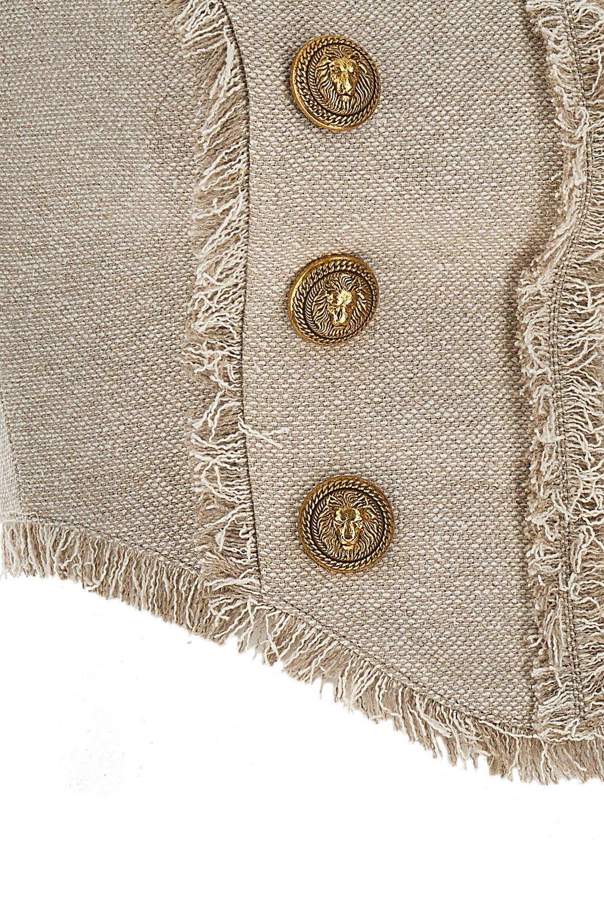 BALMAIN FRAYED CORSET VEST
