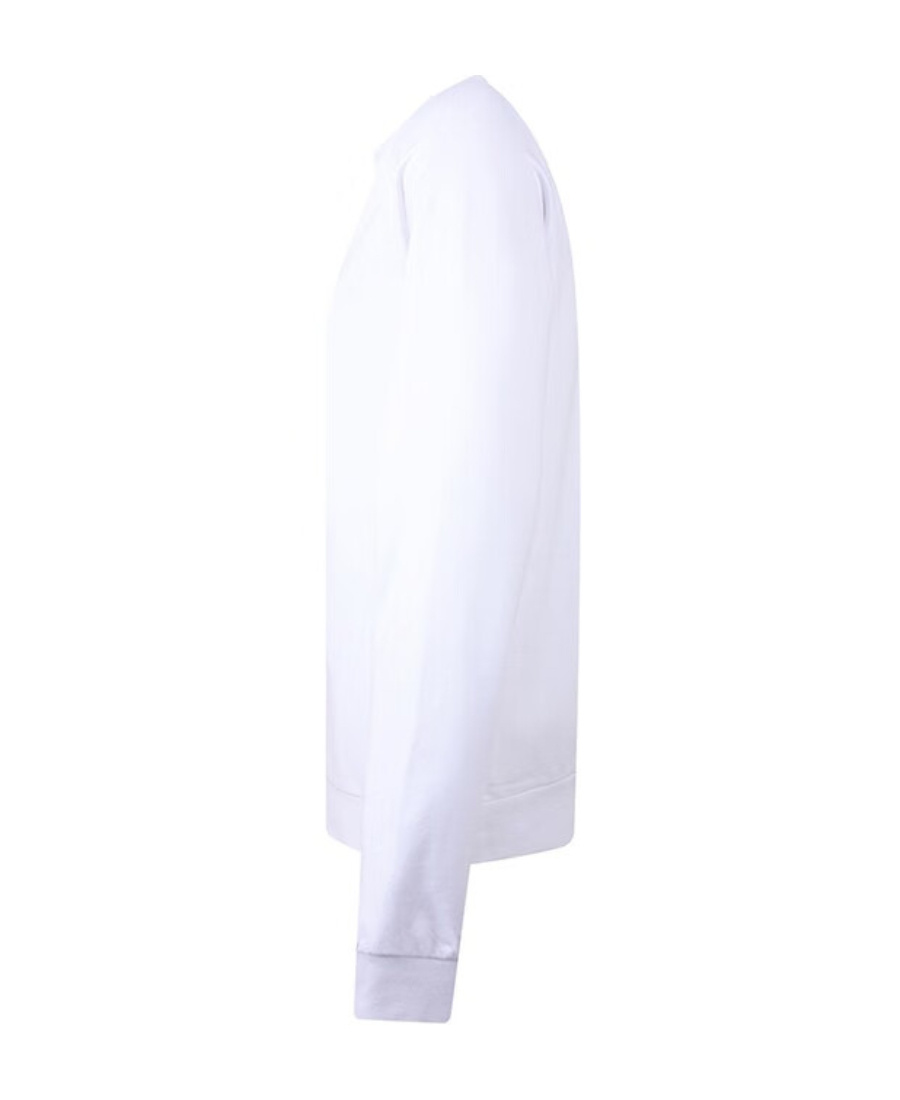 Ea7 Logo Round Neck Sweater In White