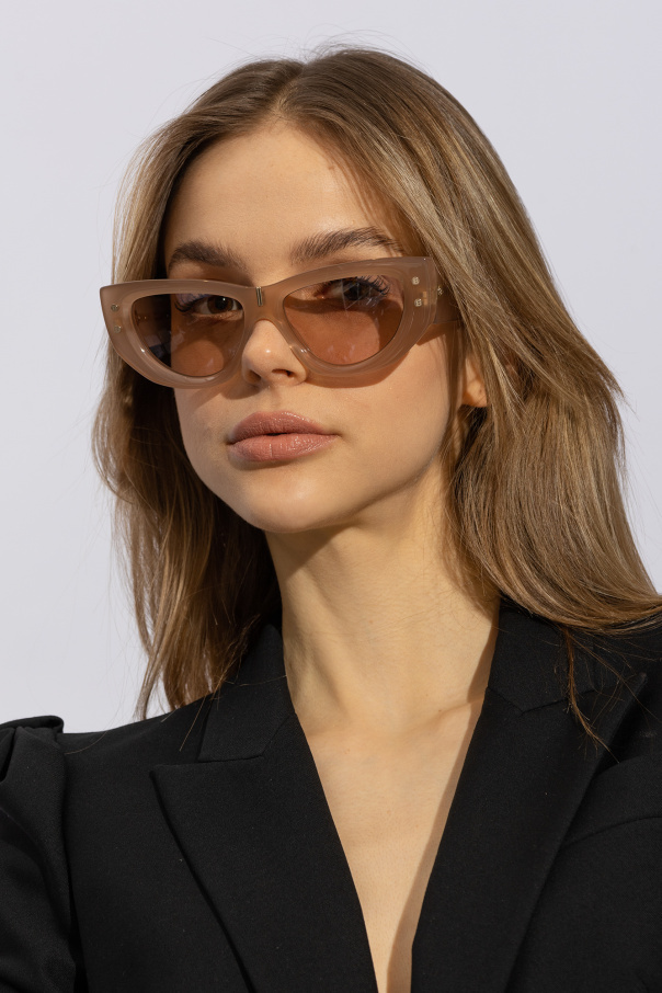 Balmain Eyewear Cat Eye Frame Sunglasses In White