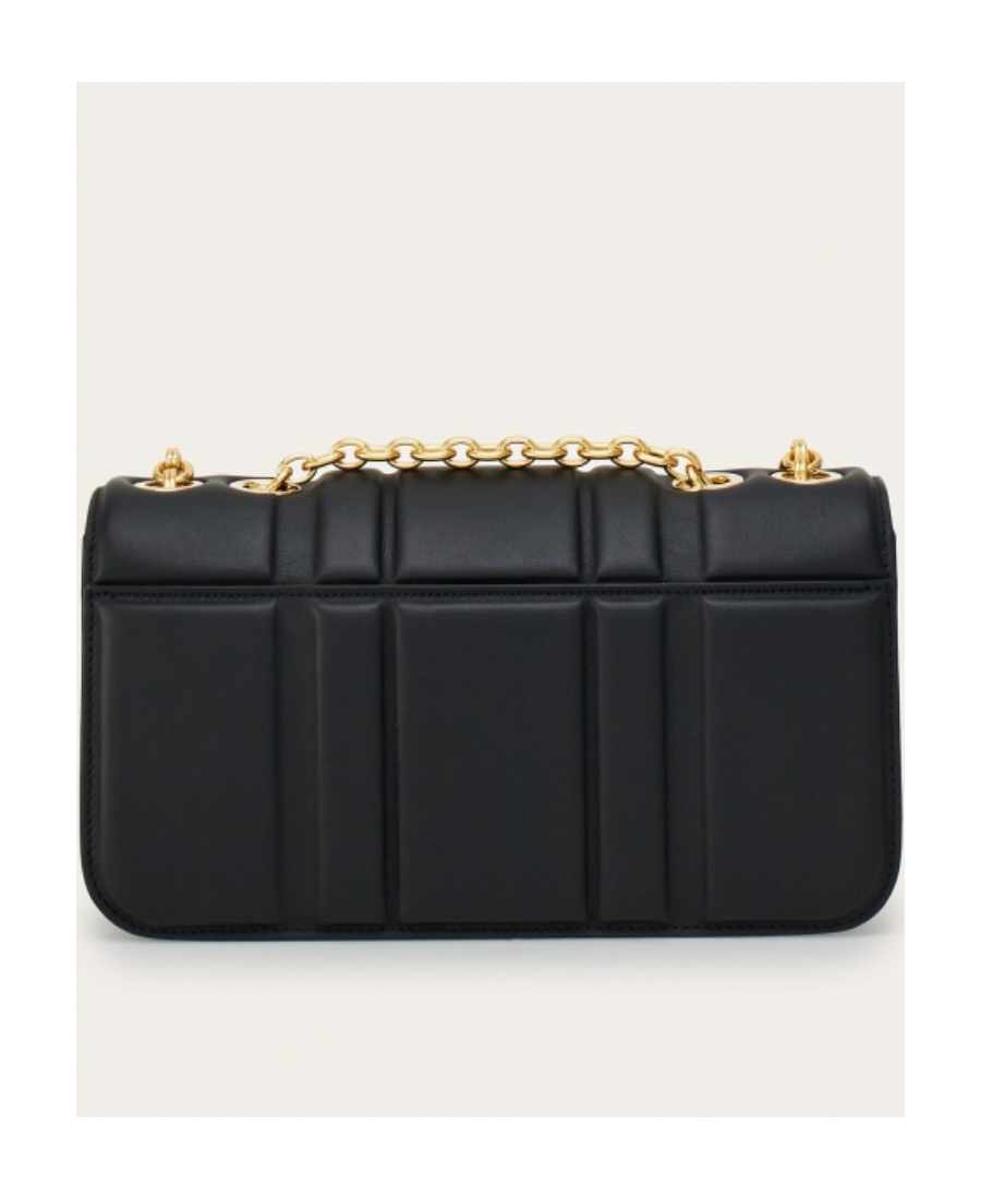 Ferragamo Salvatore  Twist Lock Chain-linked Shoulder Bag In Black