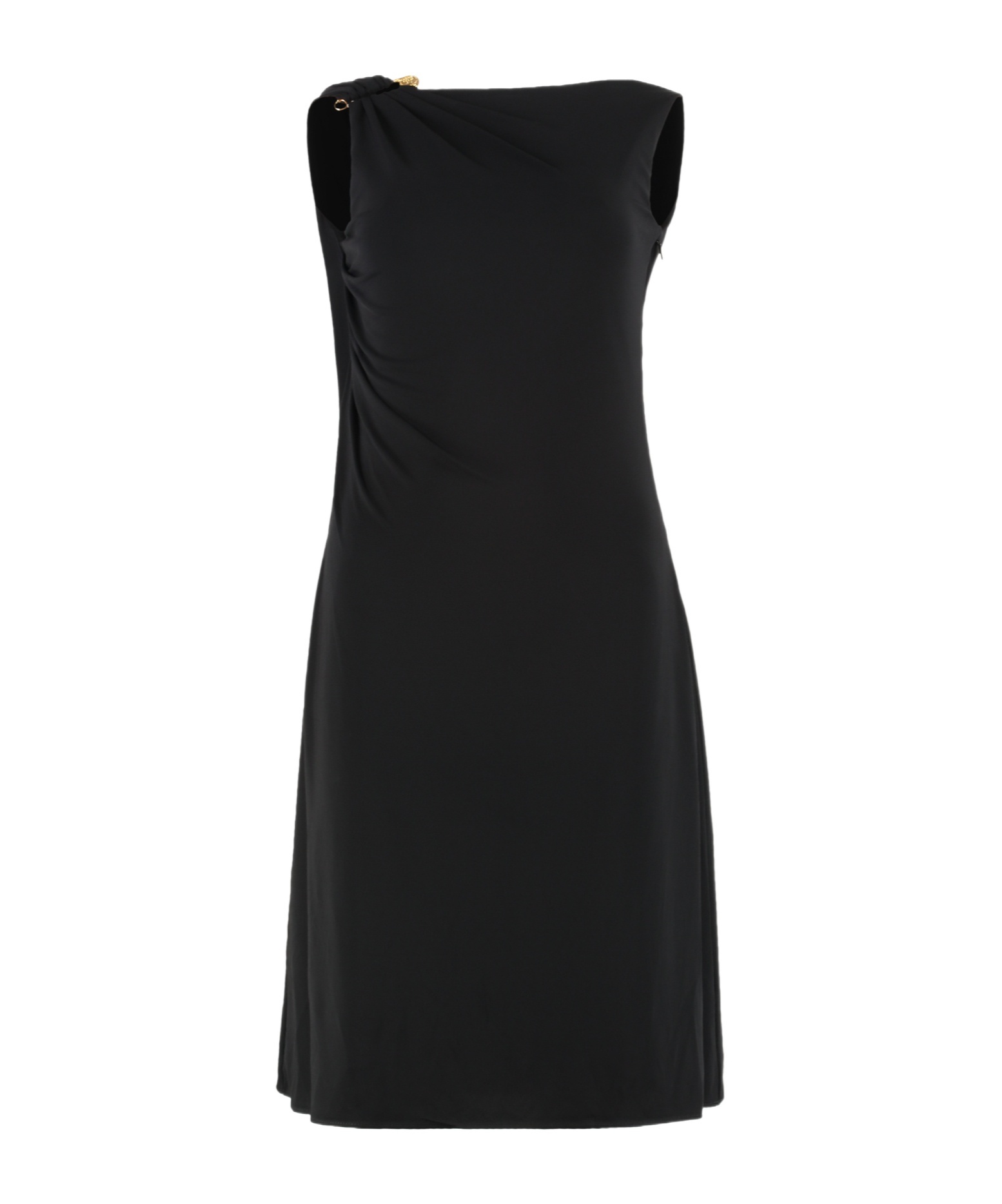 Versace Draped One Shoulder Knee Length Dress