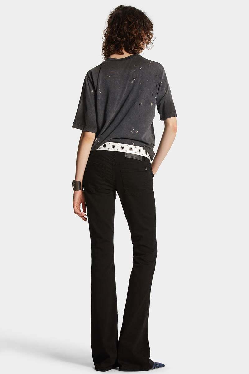 Dsquared2 Mid-rise Flared Jeans In Black