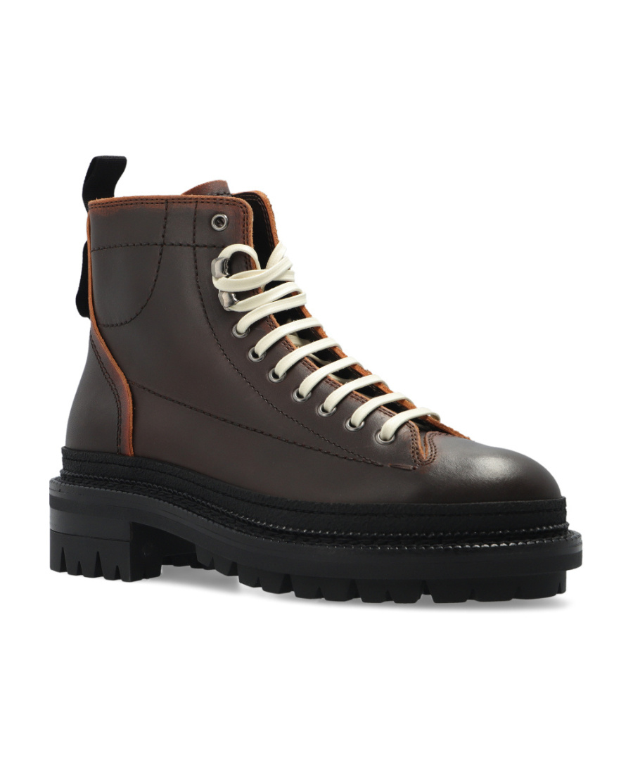 Dsquared2 Logo Hiking Boots In Black