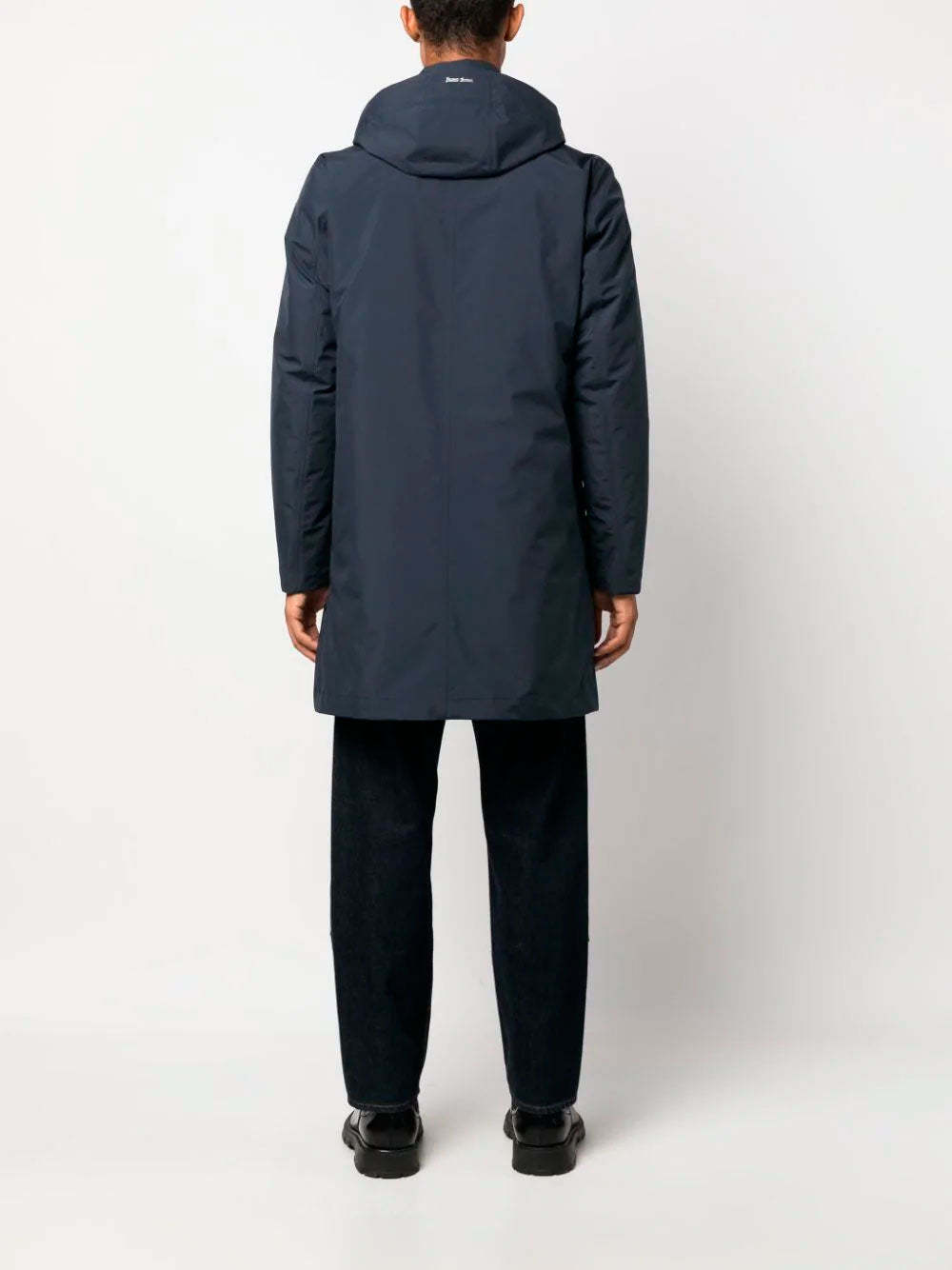 Herno Laminar Reversible Coat In Blue