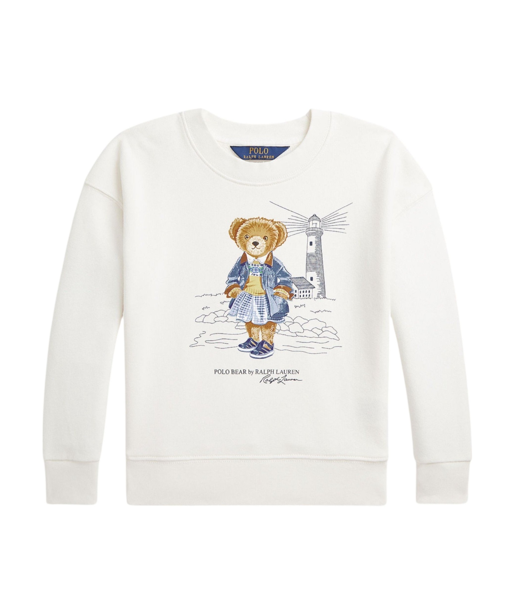 Polo Ralph Lauren Fleece Sweatshirt With  Polo Bear In White
